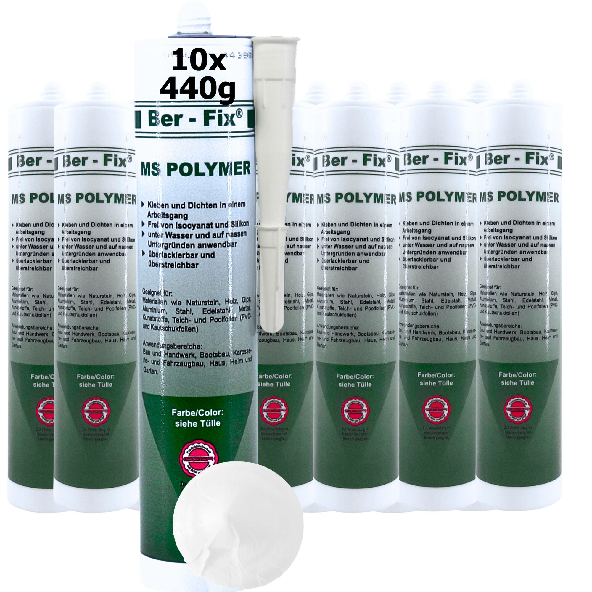 Ber-Fix® MS Polymer Schwarz – EPDM Kleber, Dachabdichtung & Karosserie Hybrid-Dichtstoff (20er Industriepack)