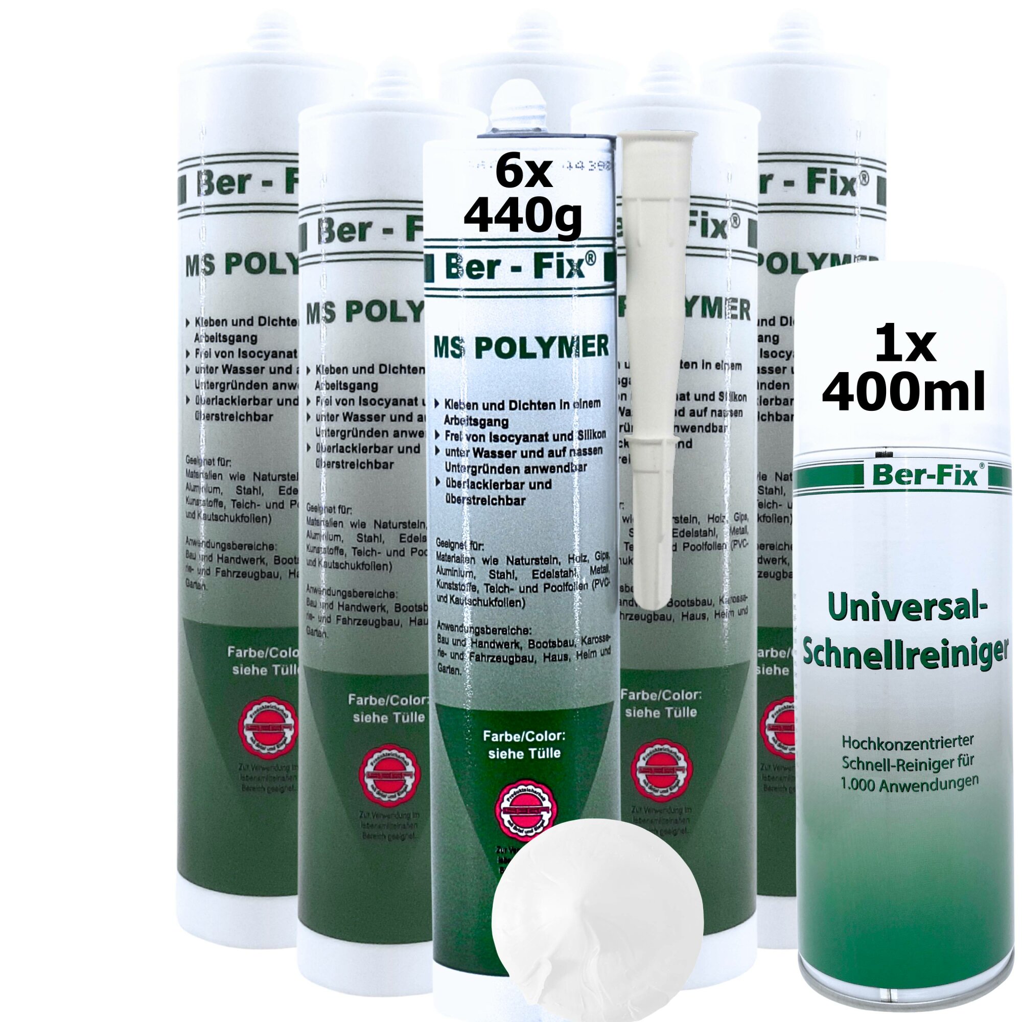 Ber-Fix® MS Polymer Schwarz – EPDM Kleber, Dachabdichtung & Karosserie Hybrid-Dichtstoff (20er Industriepack)