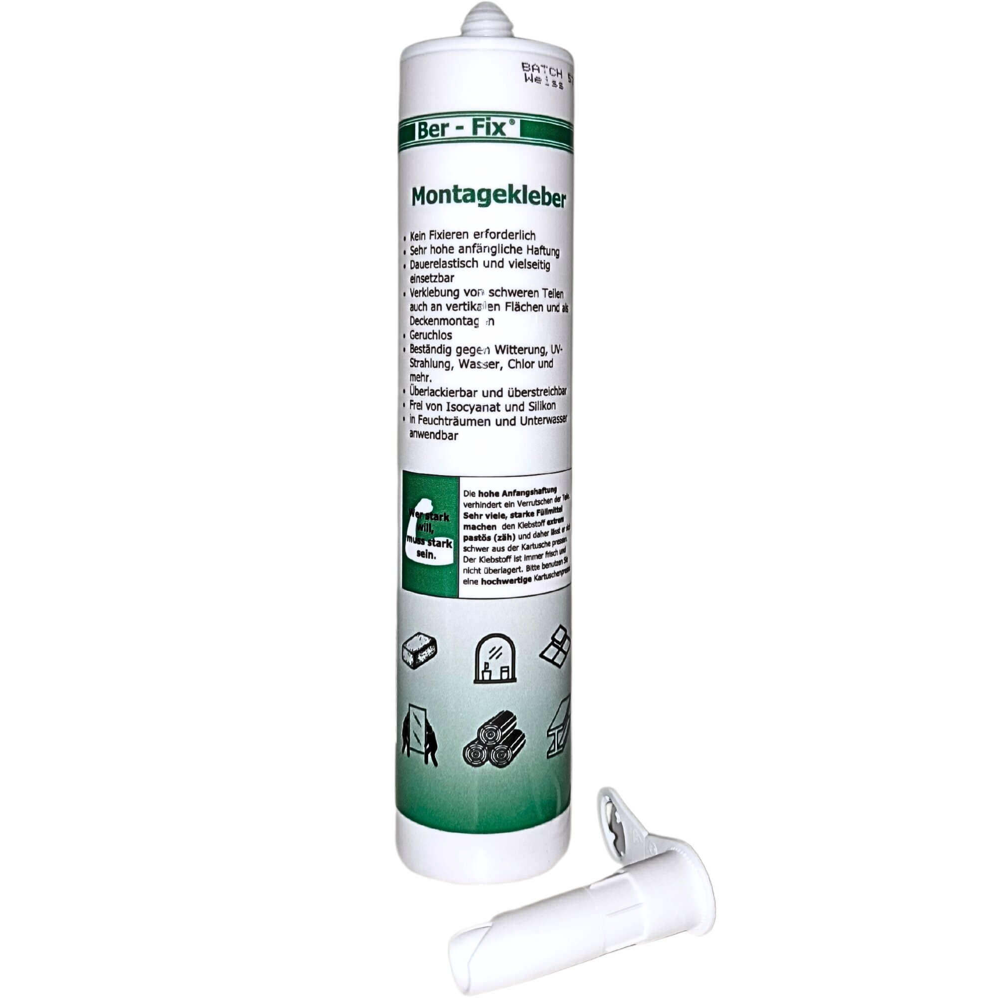 Ber-Fix® BF3000 High-Tack Montagekleber weiß – Soforthalt über Kopf