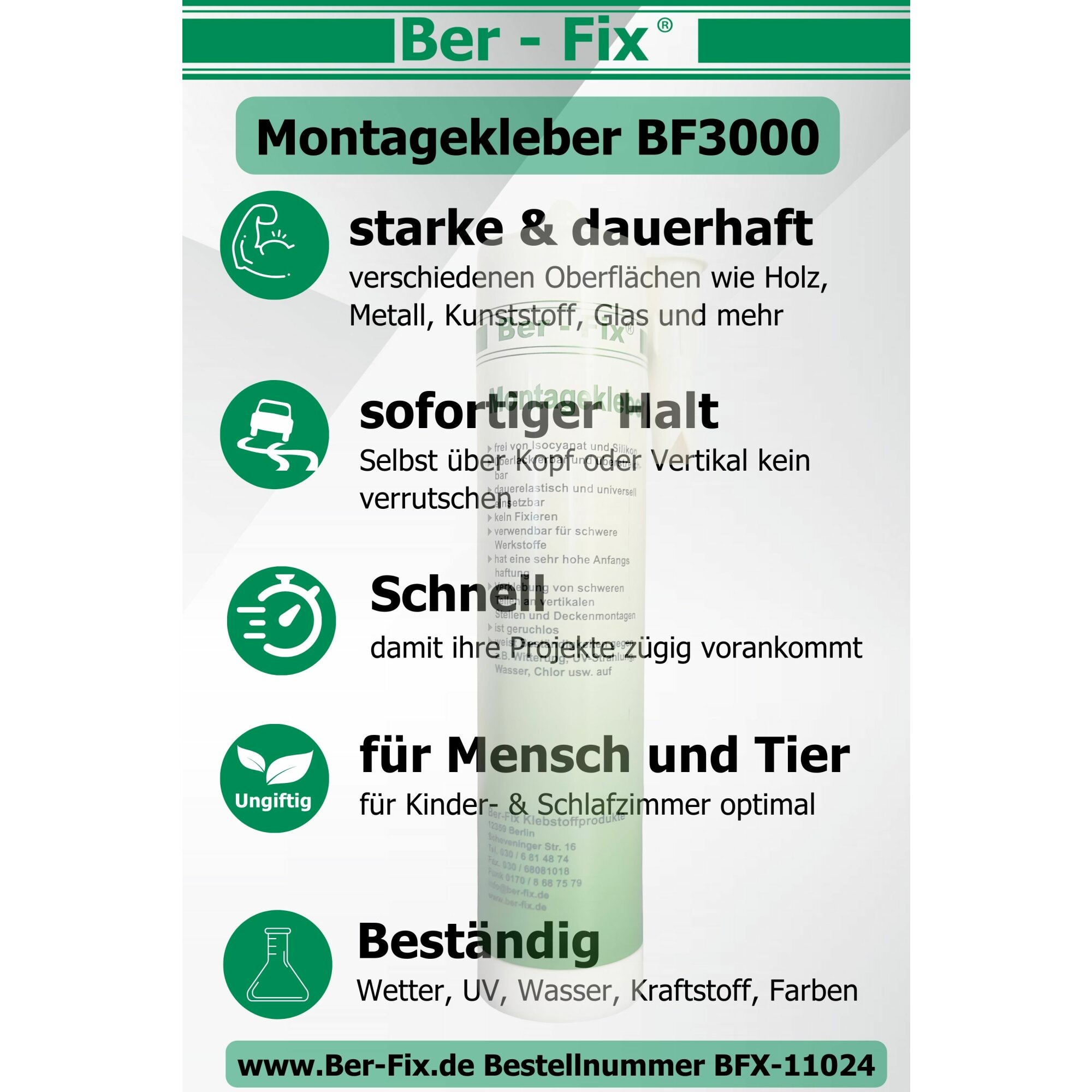 Ber-Fix® Montagekleber BF3000 10x