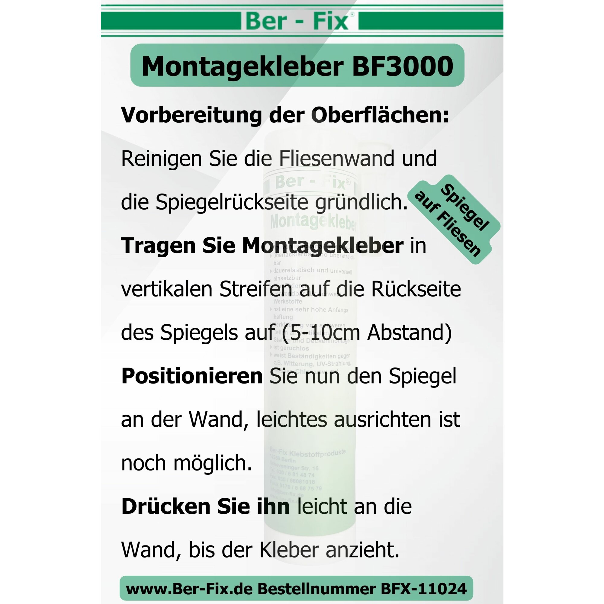 Ber-Fix® Montagekleber BF3000 10x