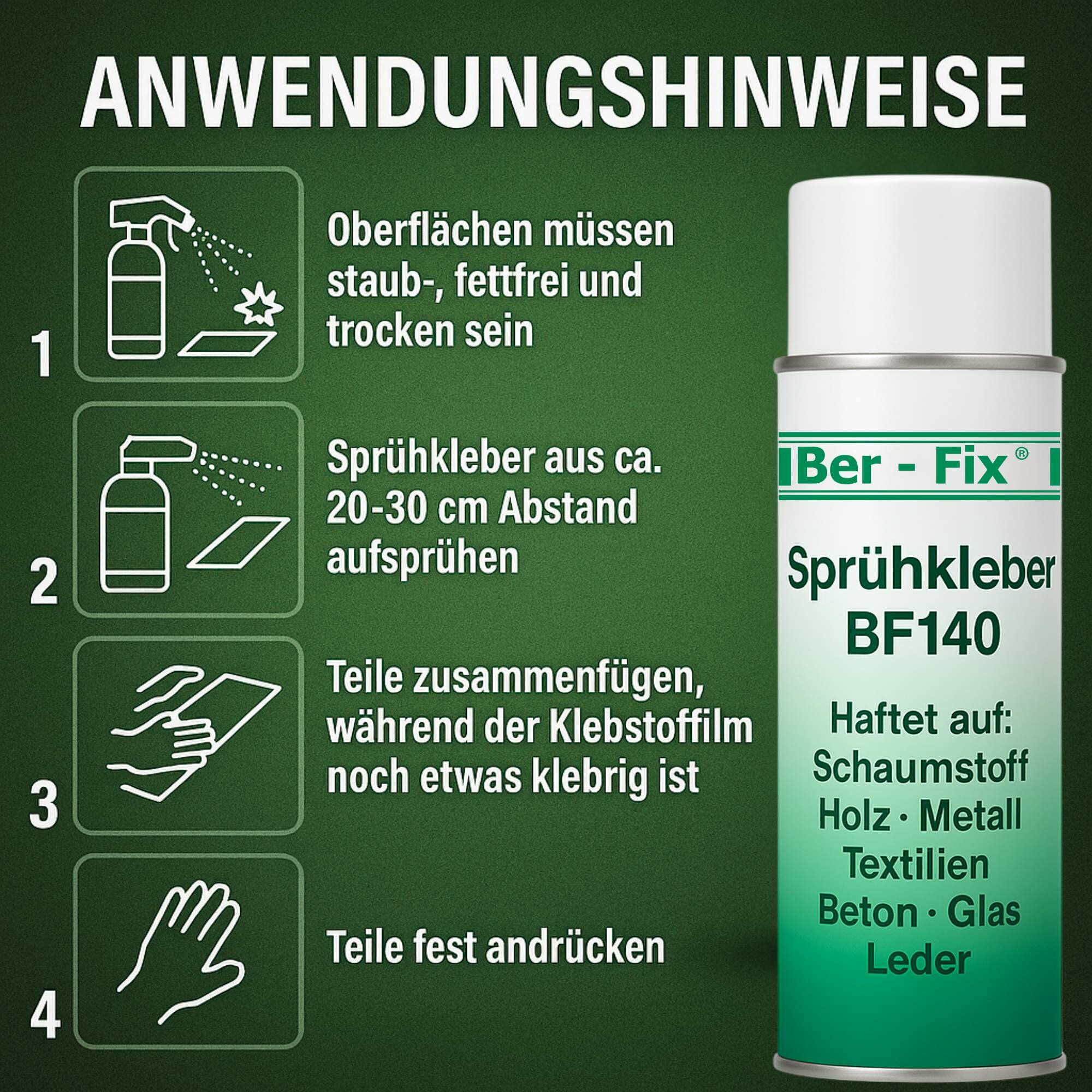 Ber-Fix® BF140 Profi-Sprühkleber & Haftvermittler