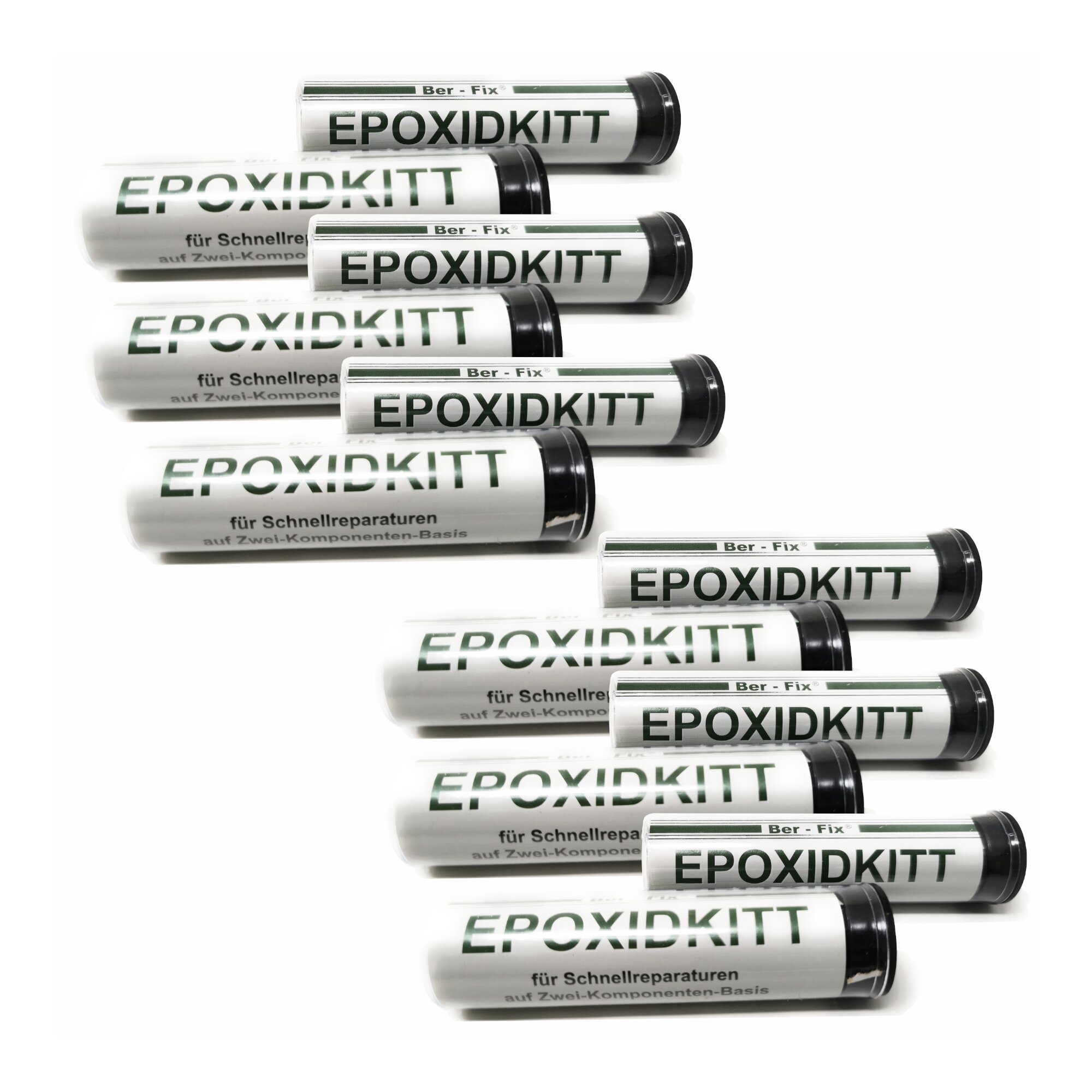 Ber-Fix® Knetmetall 12 × 56 g – 2K Epoxidkitt für Metallreparaturen, bis zu 300 °C