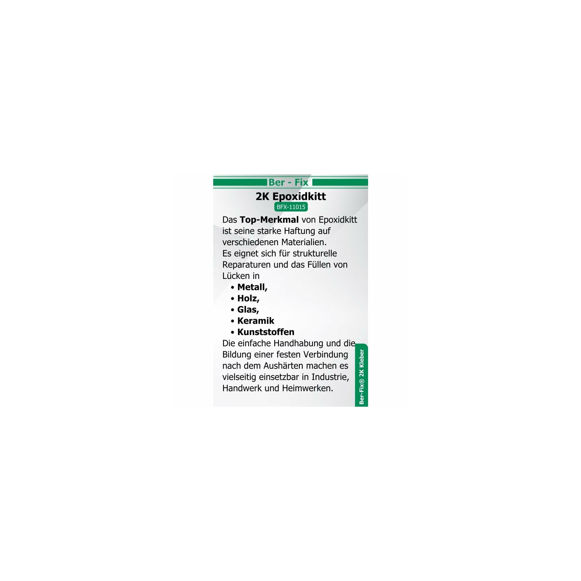Ber-Fix® Knetmetall 2 × 56 g – 2K Epoxidkitt für Metallreparaturen, bis zu 300 °C