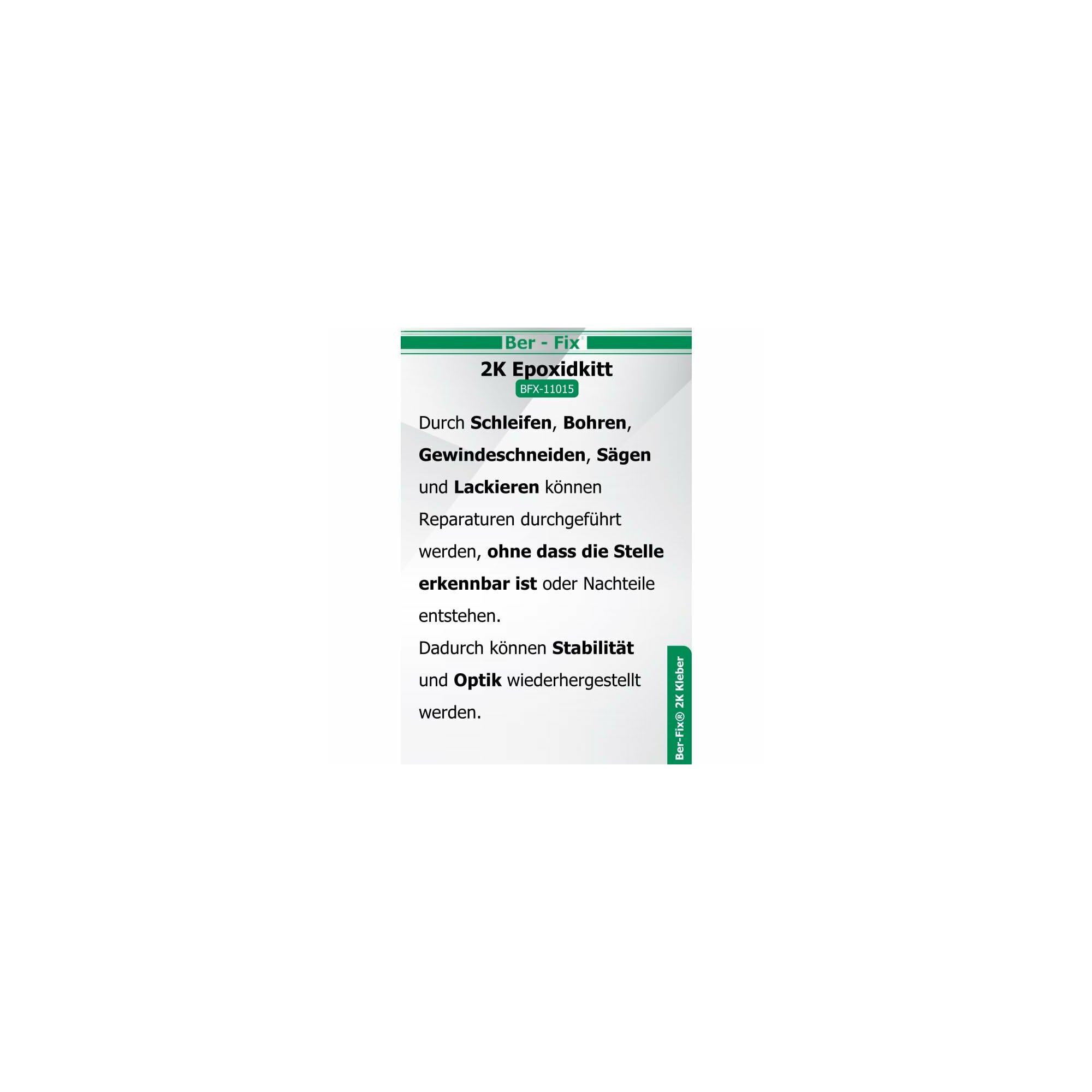 Ber-Fix® Knetmetall 2 × 56 g – 2K Epoxidkitt für Metallreparaturen, bis zu 300 °C