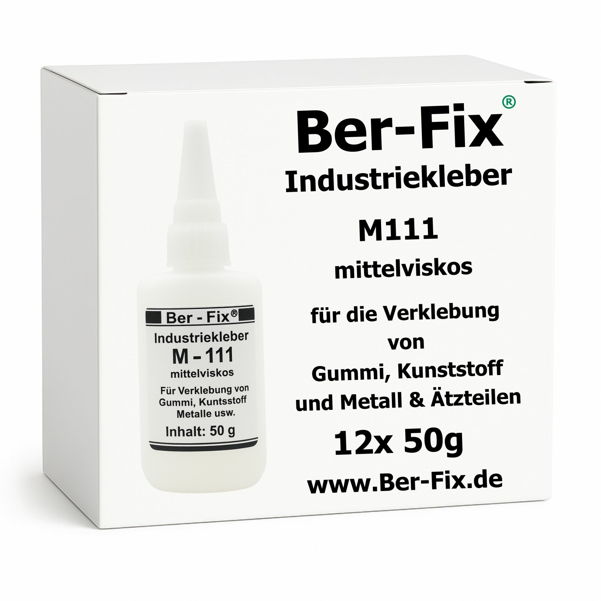 Ber-Fix® Industriekleber M111 12x 50g – Konsistenz vergleichbar mit Öl