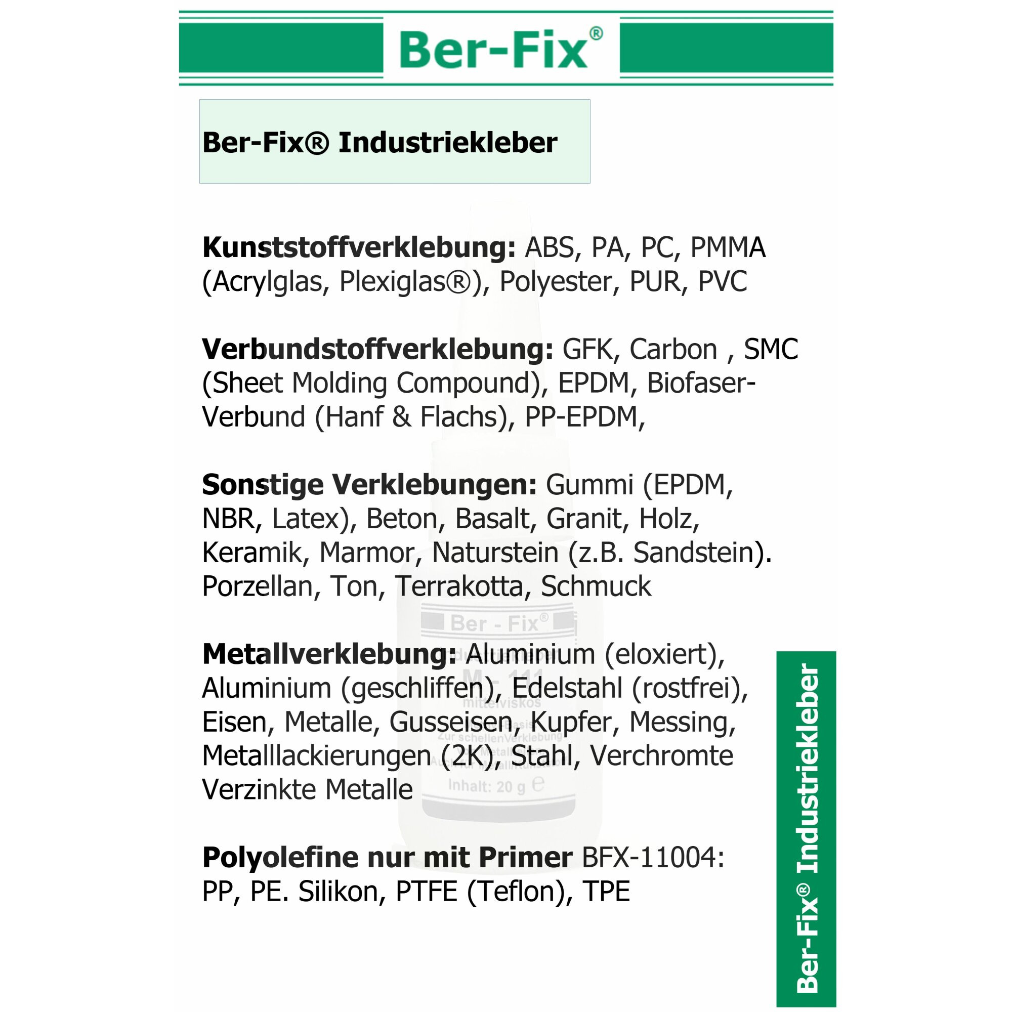 Ber-Fix® Industriekleber M111 6x 50g