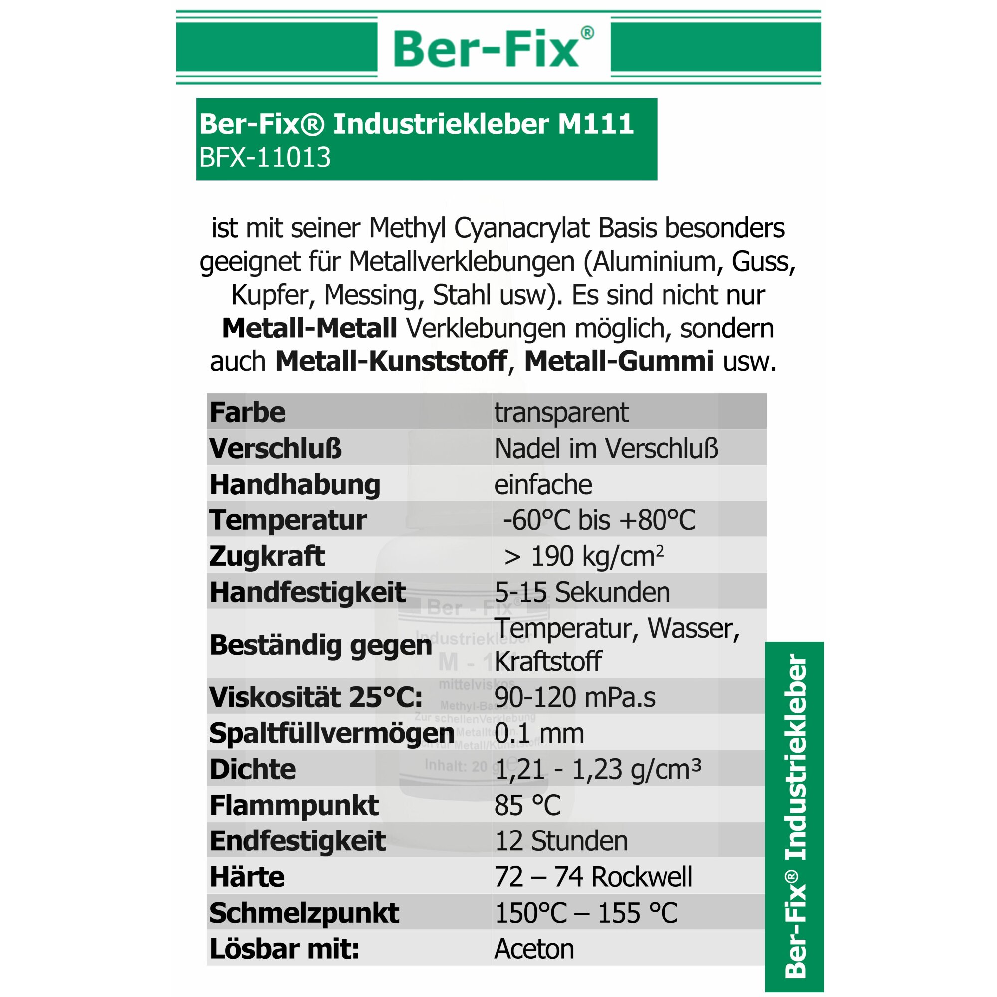 Ber-Fix® Industriekleber M111 6x 50g