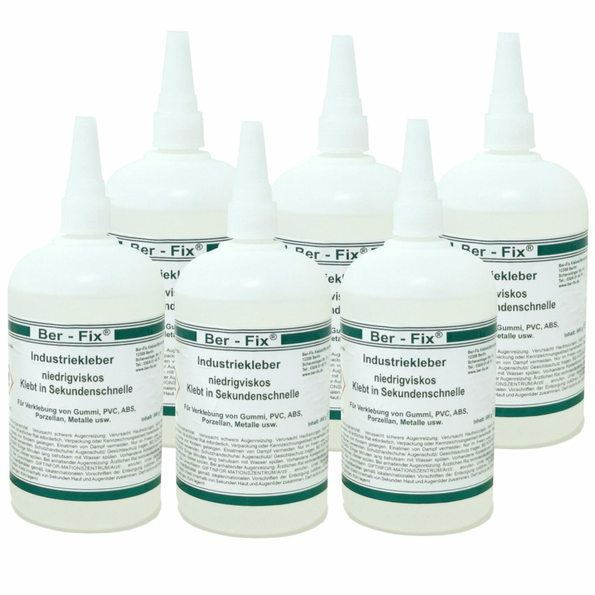 Ber-Fix® Industriekleber (niedrigviskos) 500g 6x