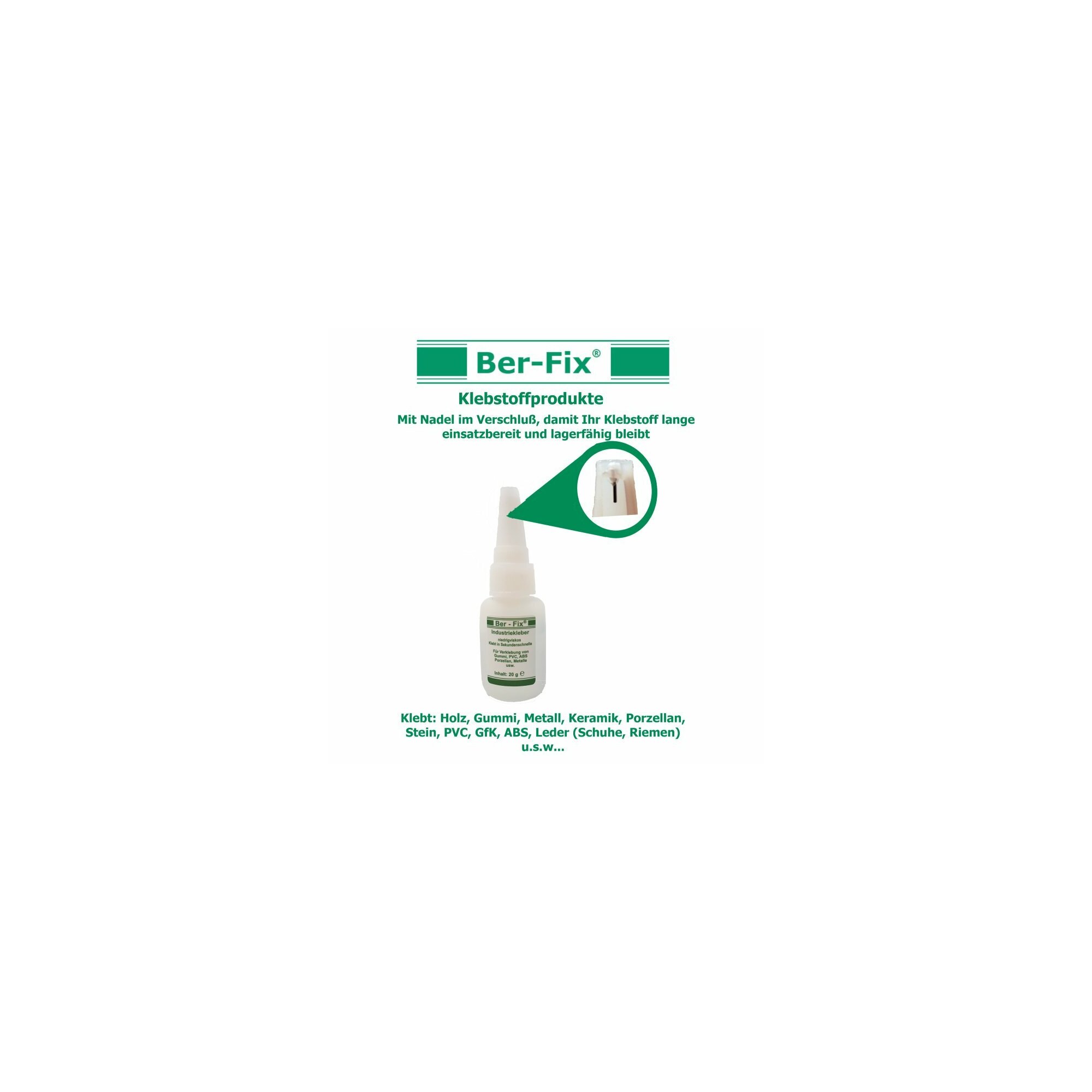 Ber-Fix® Industriekleber (niedrigviskos) 500g 24x