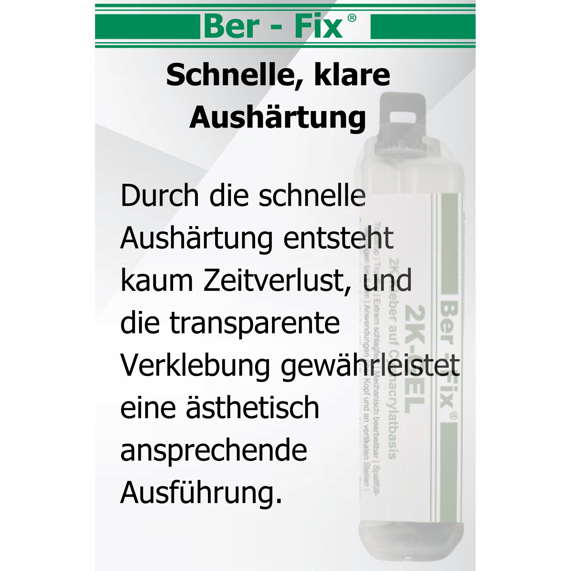 Ber-Fix® 2K-Gel Standard 10er Pack – 10x 10g 2K-Gel Standard inkl. Mischdüsen