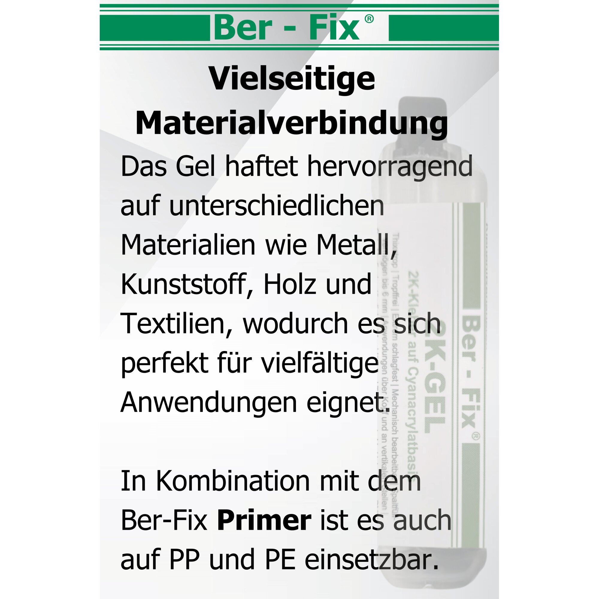 Ber-Fix® 2K-Gel Standard 10er Pack – 10x 10g 2K-Gel Standard inkl. Mischdüsen