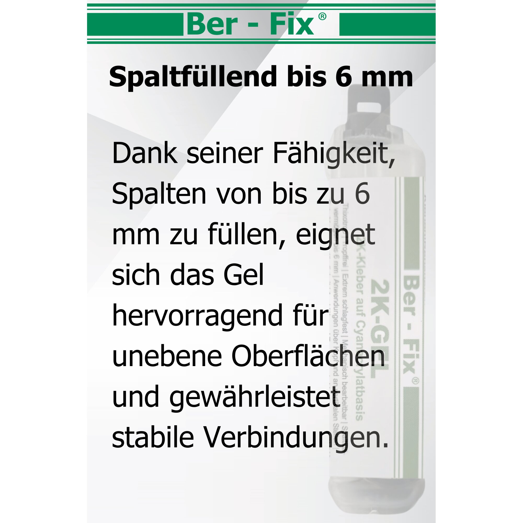 Ber-Fix® 2K-Gel Standard 10er Pack – 10x 10g 2K-Gel Standard inkl. Mischdüsen