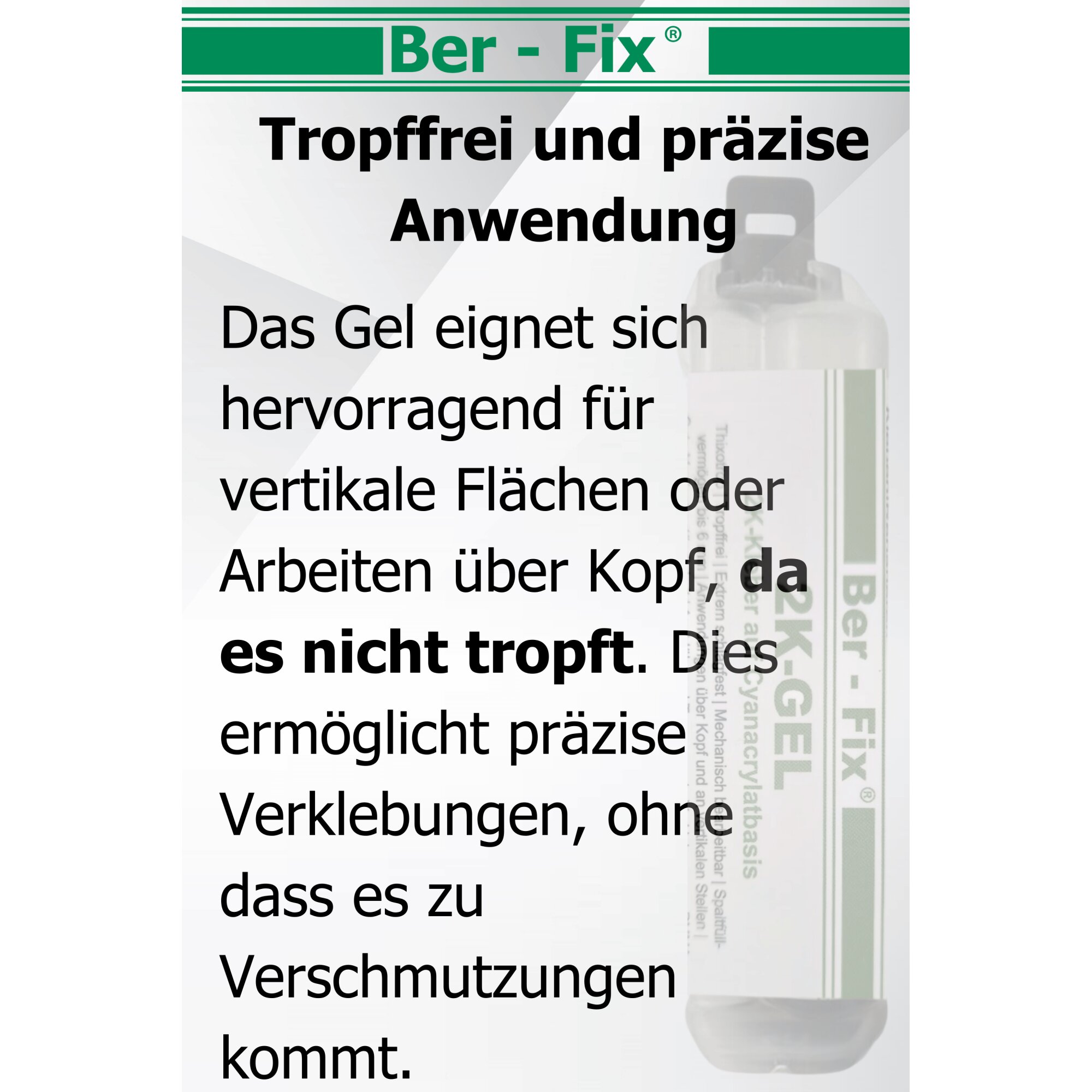 Ber-Fix® 2K-Gel Standard 10er Pack – 10x 10g 2K-Gel Standard inkl. Mischdüsen