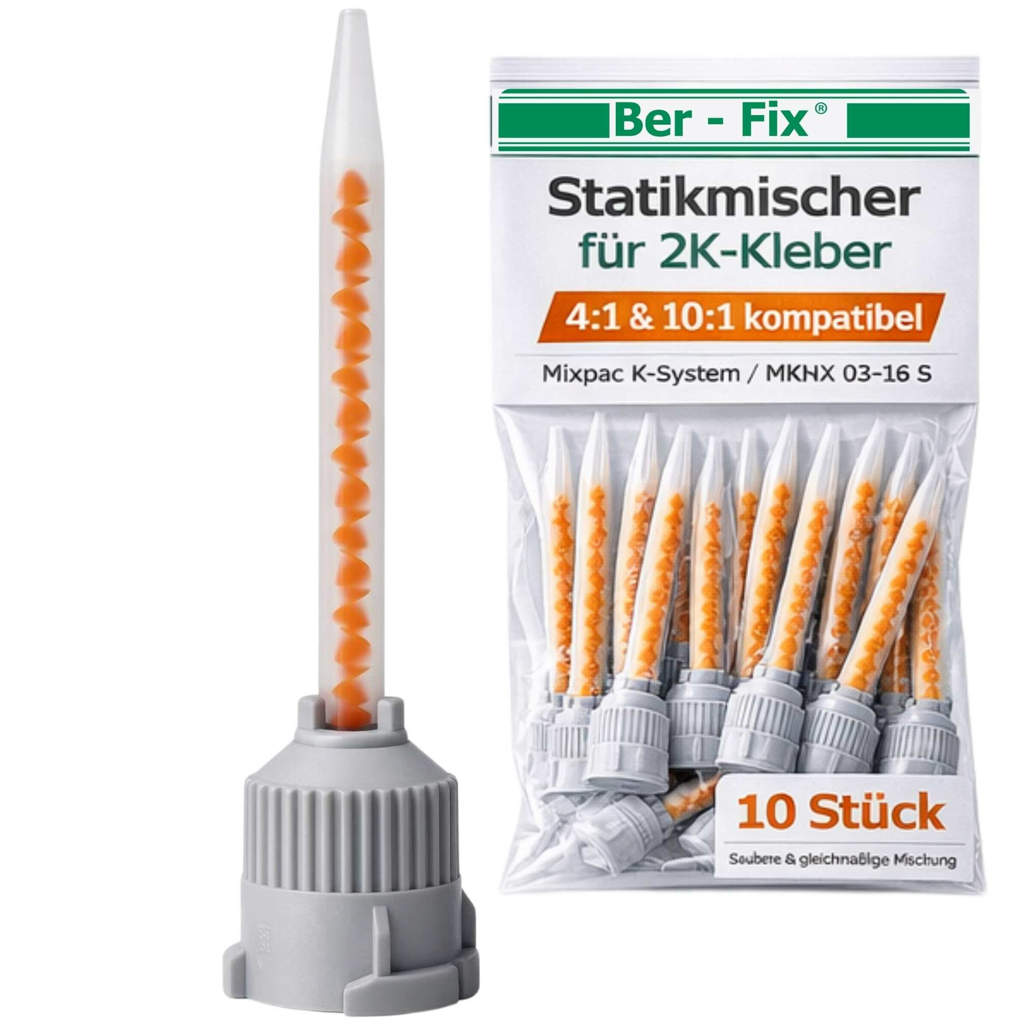 Ber-Fix 10 Mischdüsen 4:1 – Statikmischer...