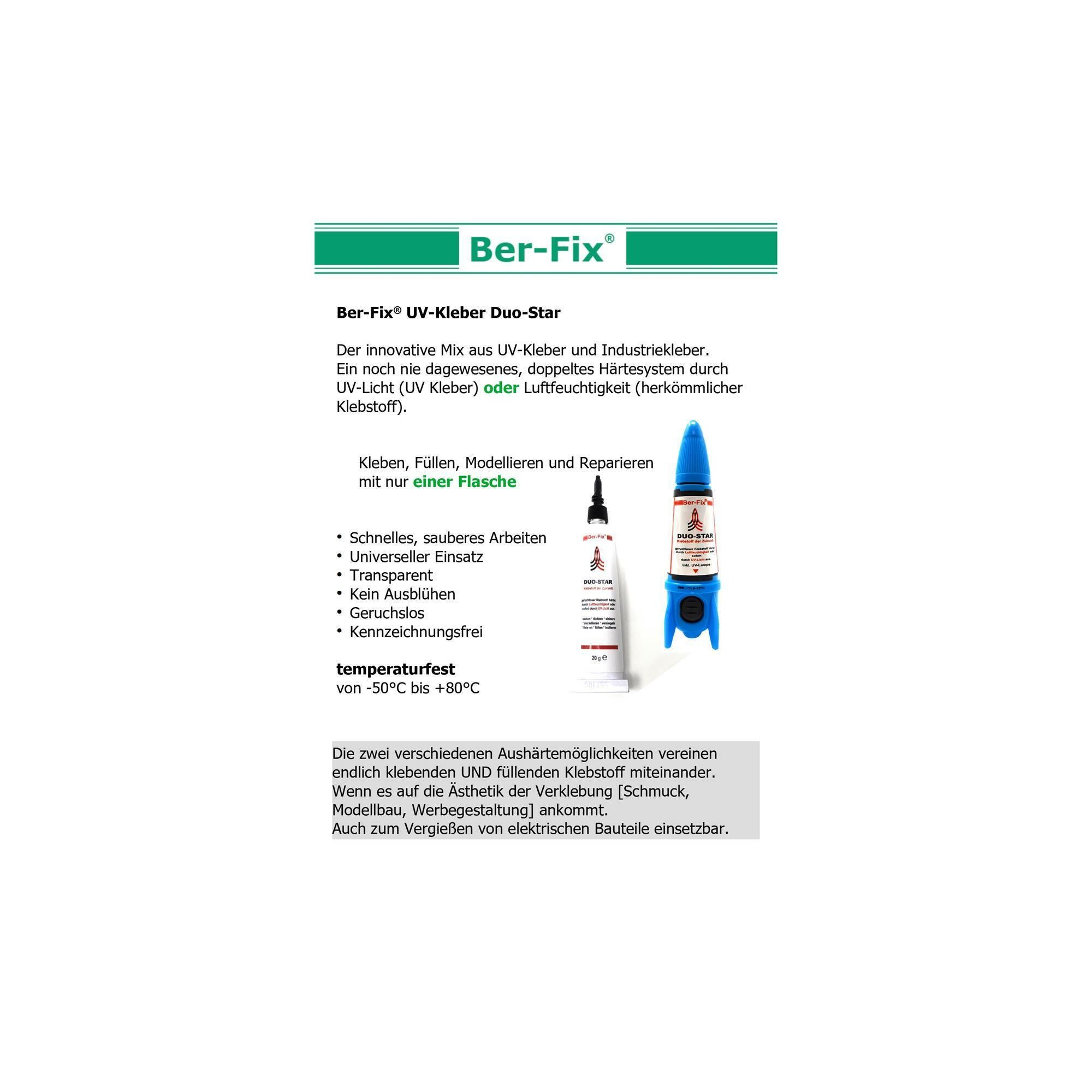 Ber-Fix® 20g Duo-Star Flasche 12x - OHNE GARANTIE ZUR LAGERBESTÄNDIGKEIT