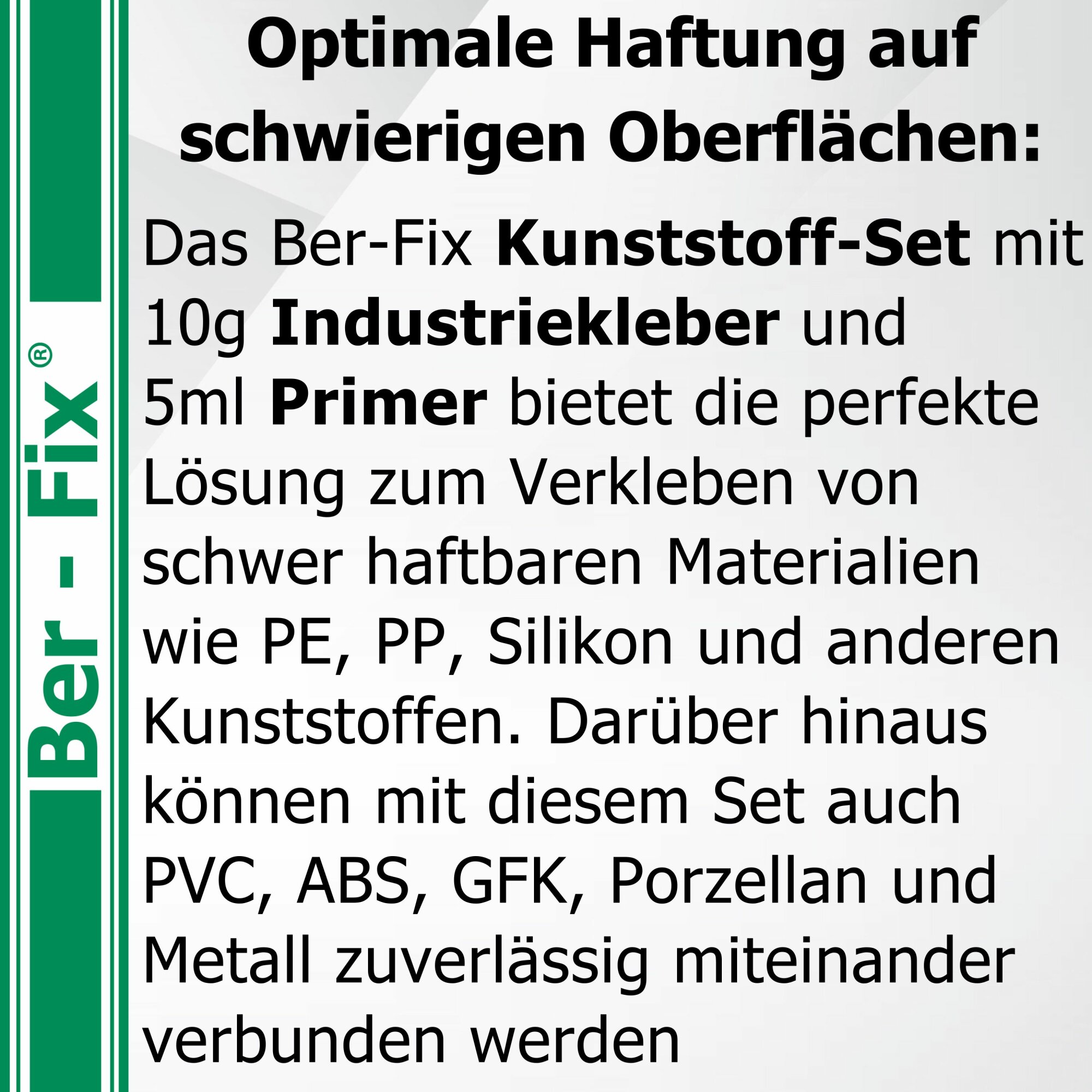 Ber-Fix® Kunststoffkleber-Set Starter – 10 g + 5 ml Primer
