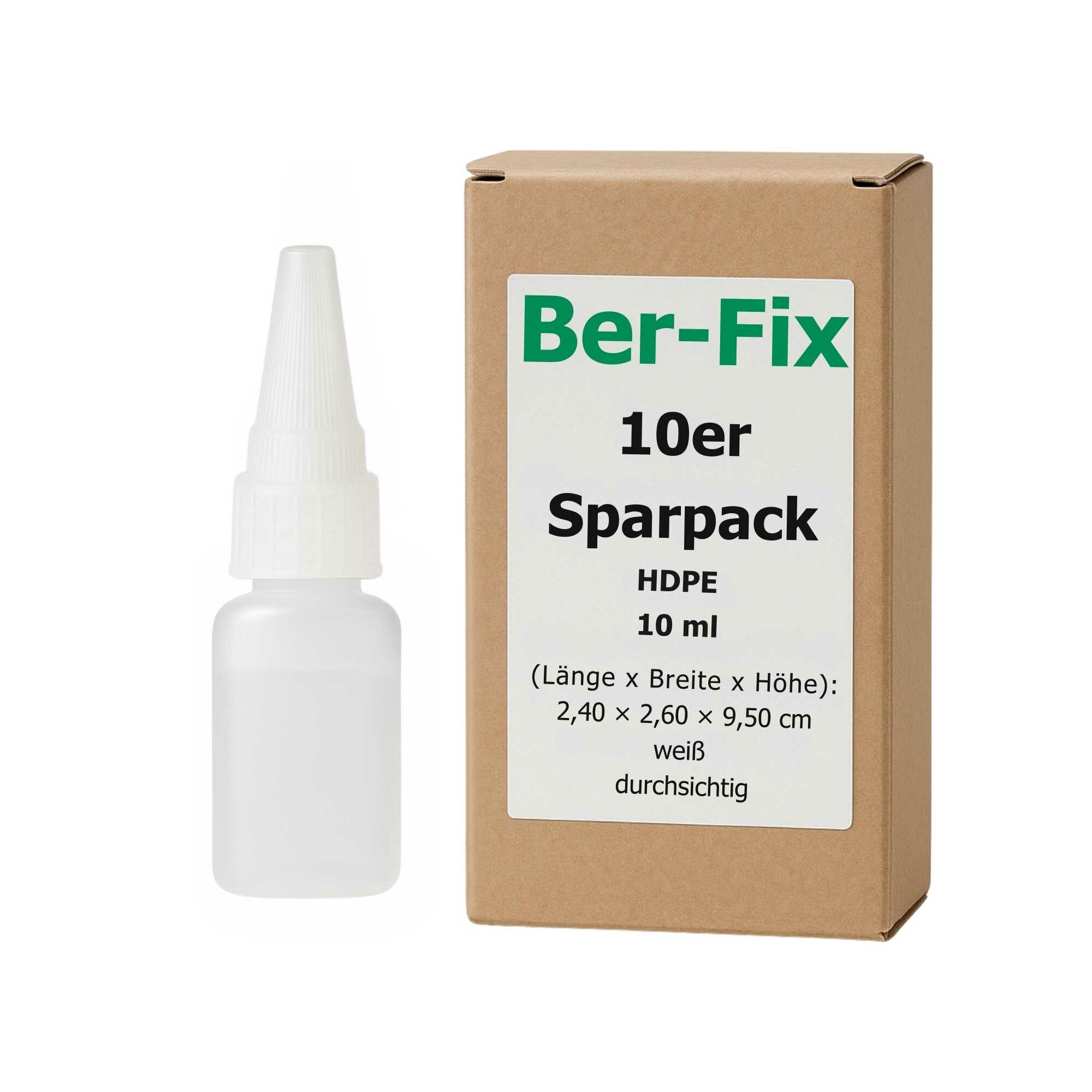 Ber-Fix® Leerflasche Oval 10g 10x