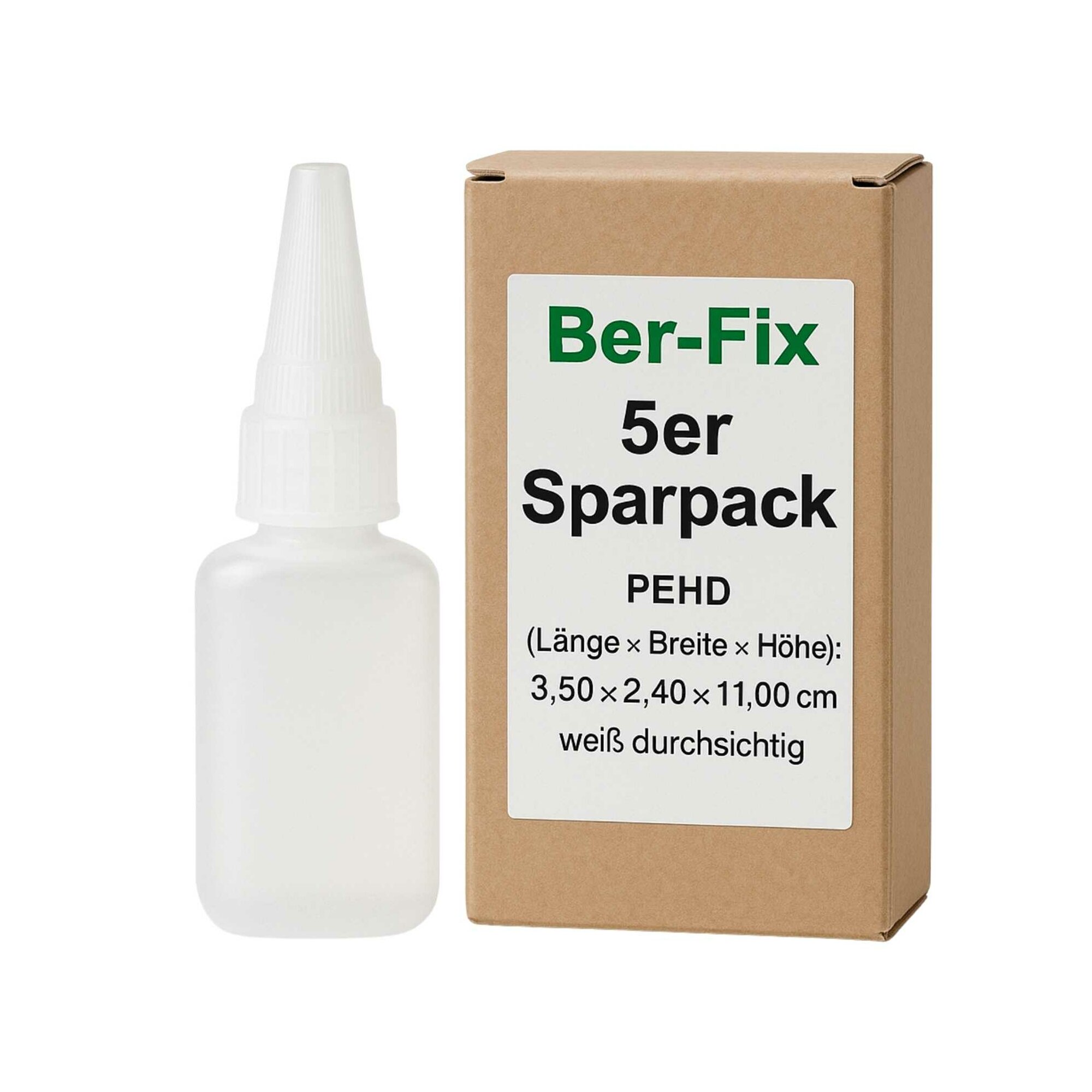 Ber-Fix® Leerflasche Oval 20g 5x