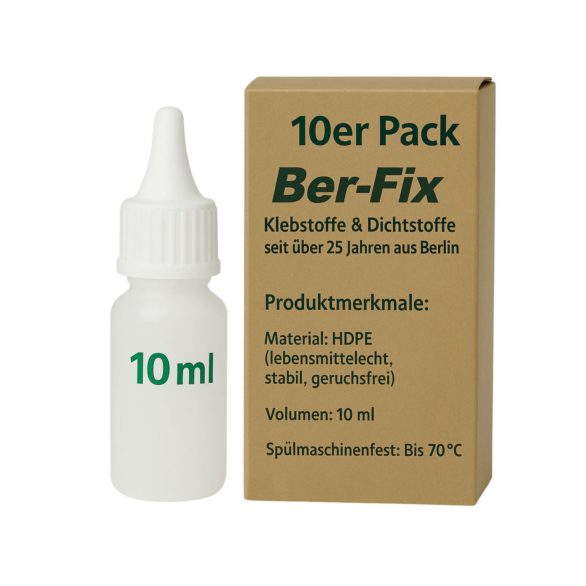 Ber-Fix® Leerflasche Rund 10g 10x