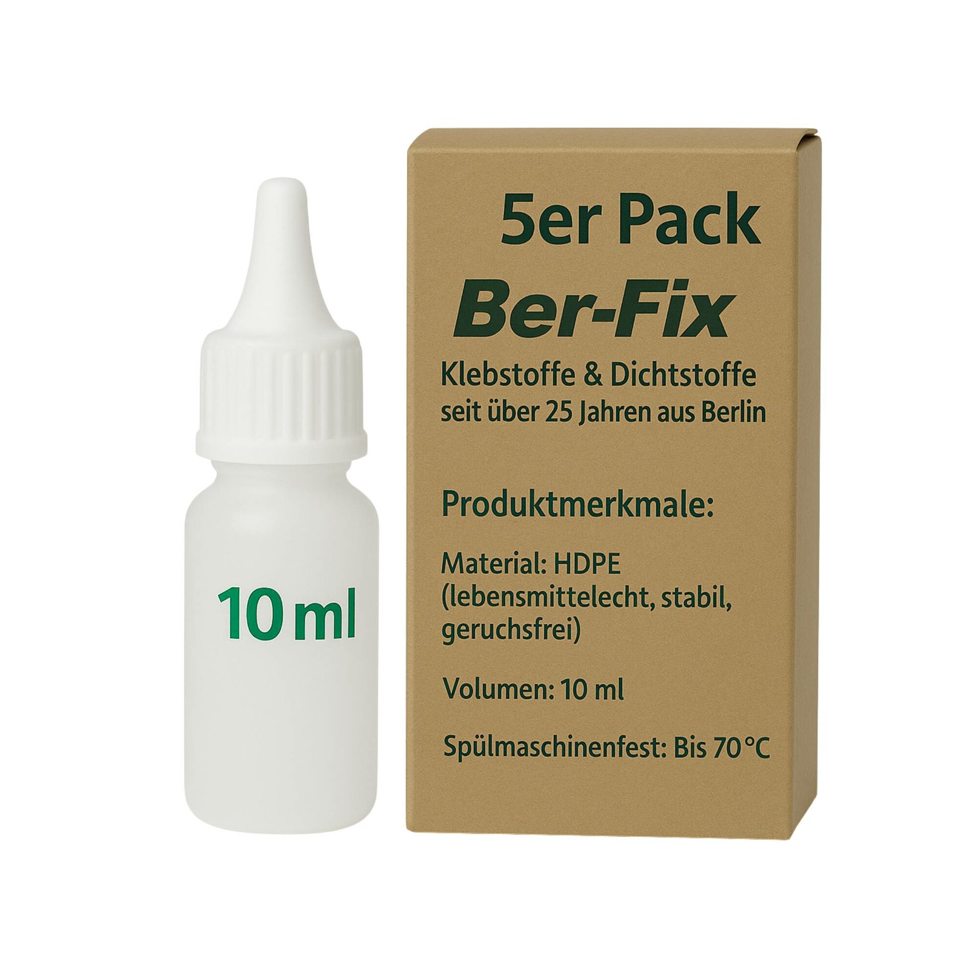 Ber-Fix® Leerflasche Rund 10g 5x