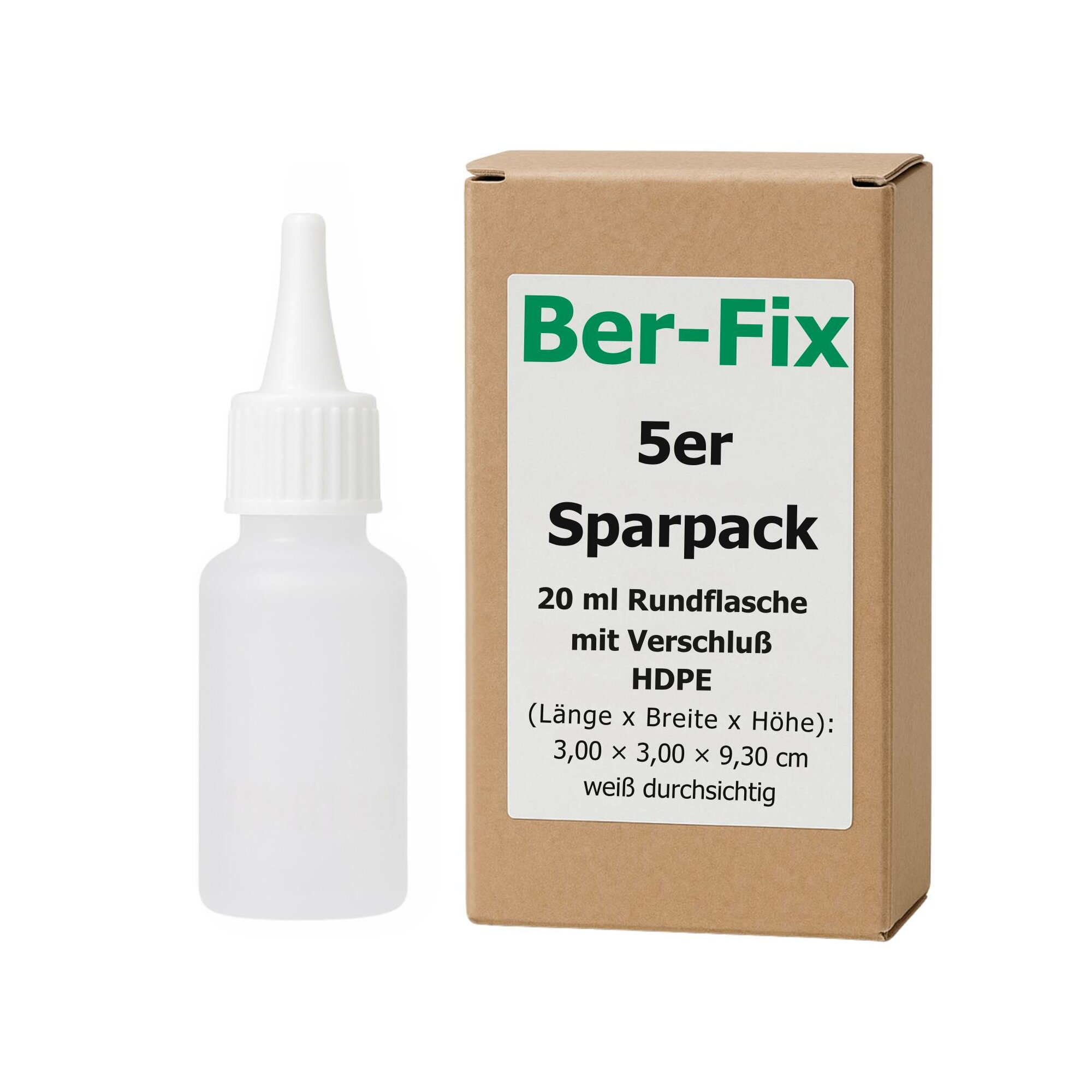 Ber-Fix® Leerflasche Rund 20g 5x