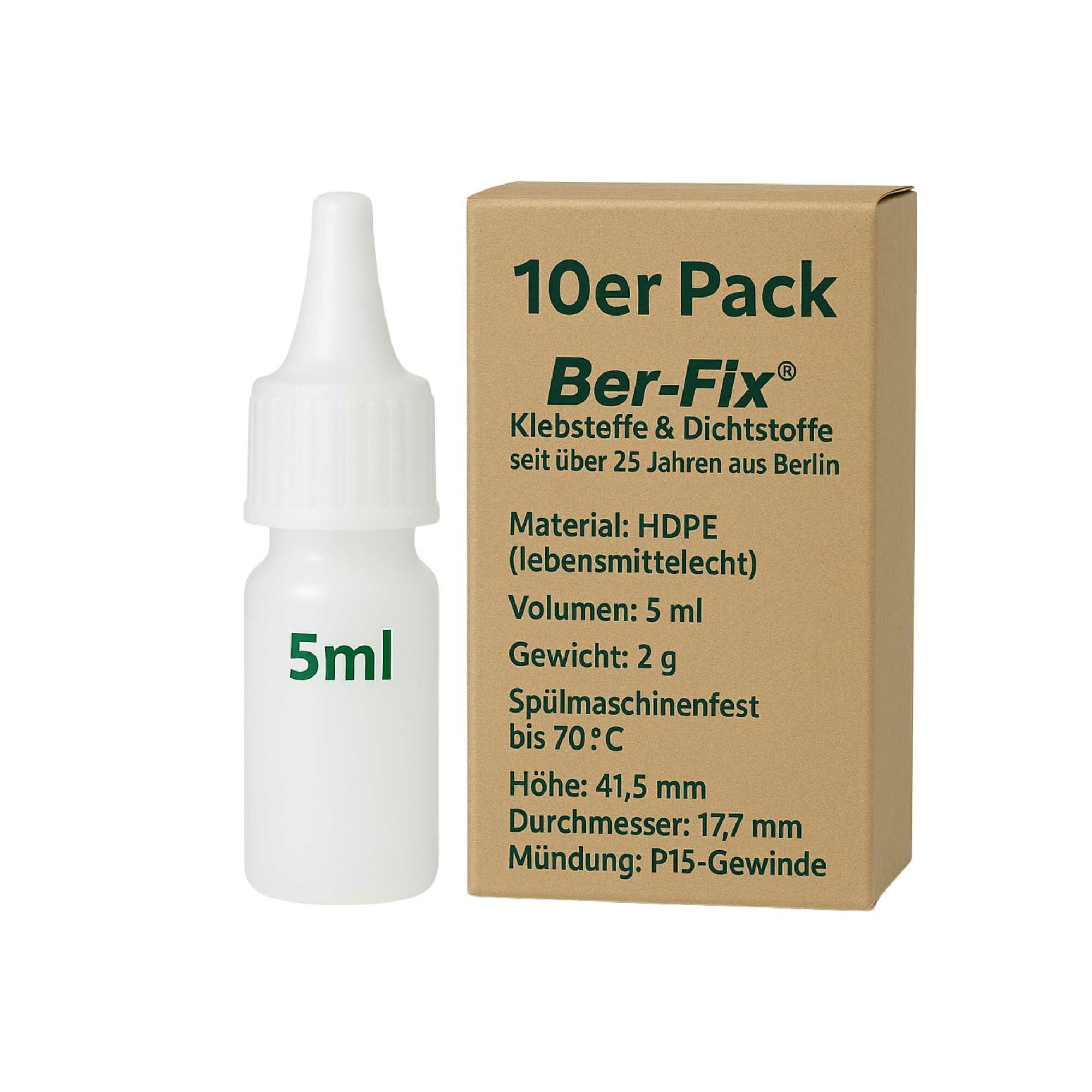 Ber-Fix® Leerflasche Rund 5g 10x