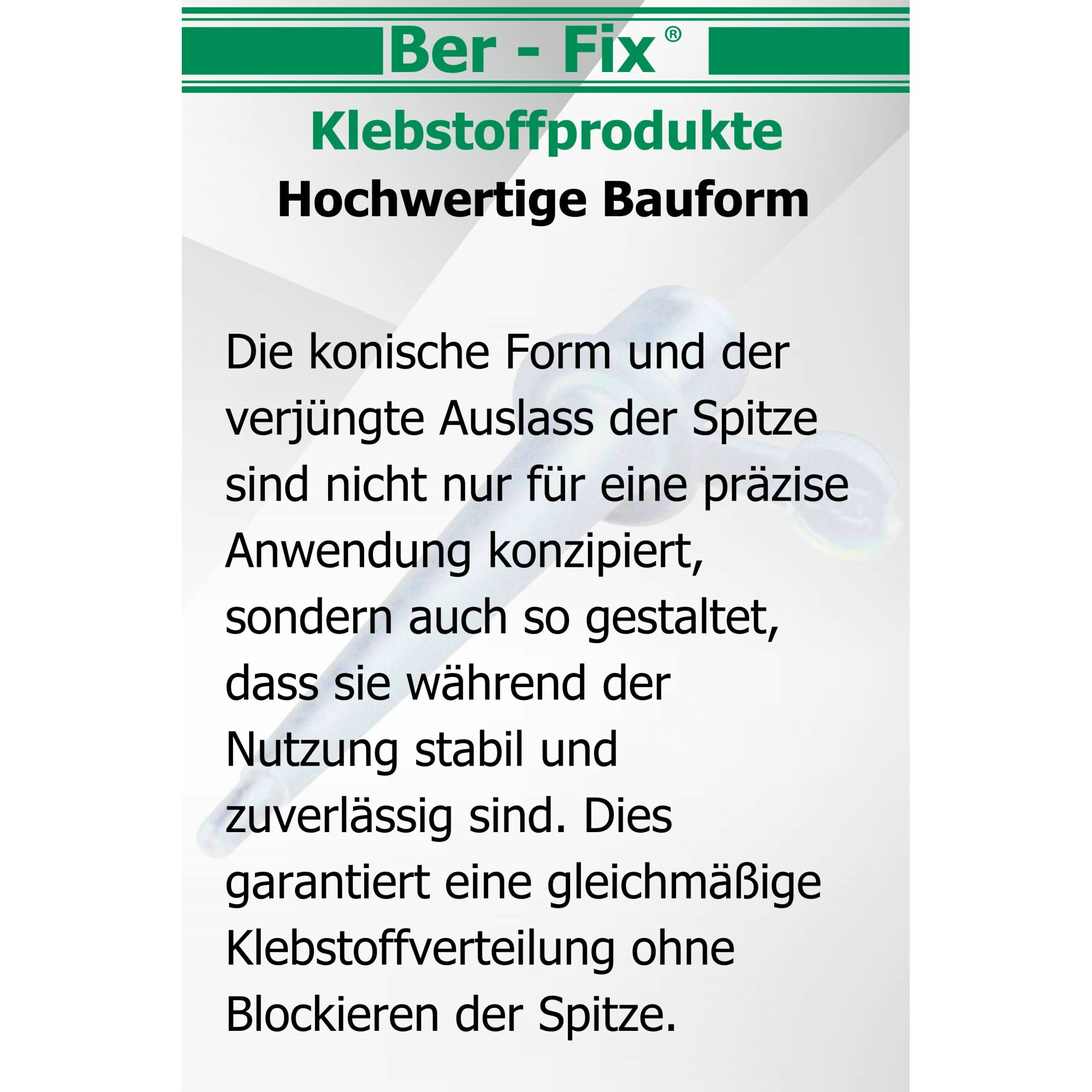 Ber-Fix® 3 Feindosierspitzen 0,5 mm für präzise Klebstoffdosierung