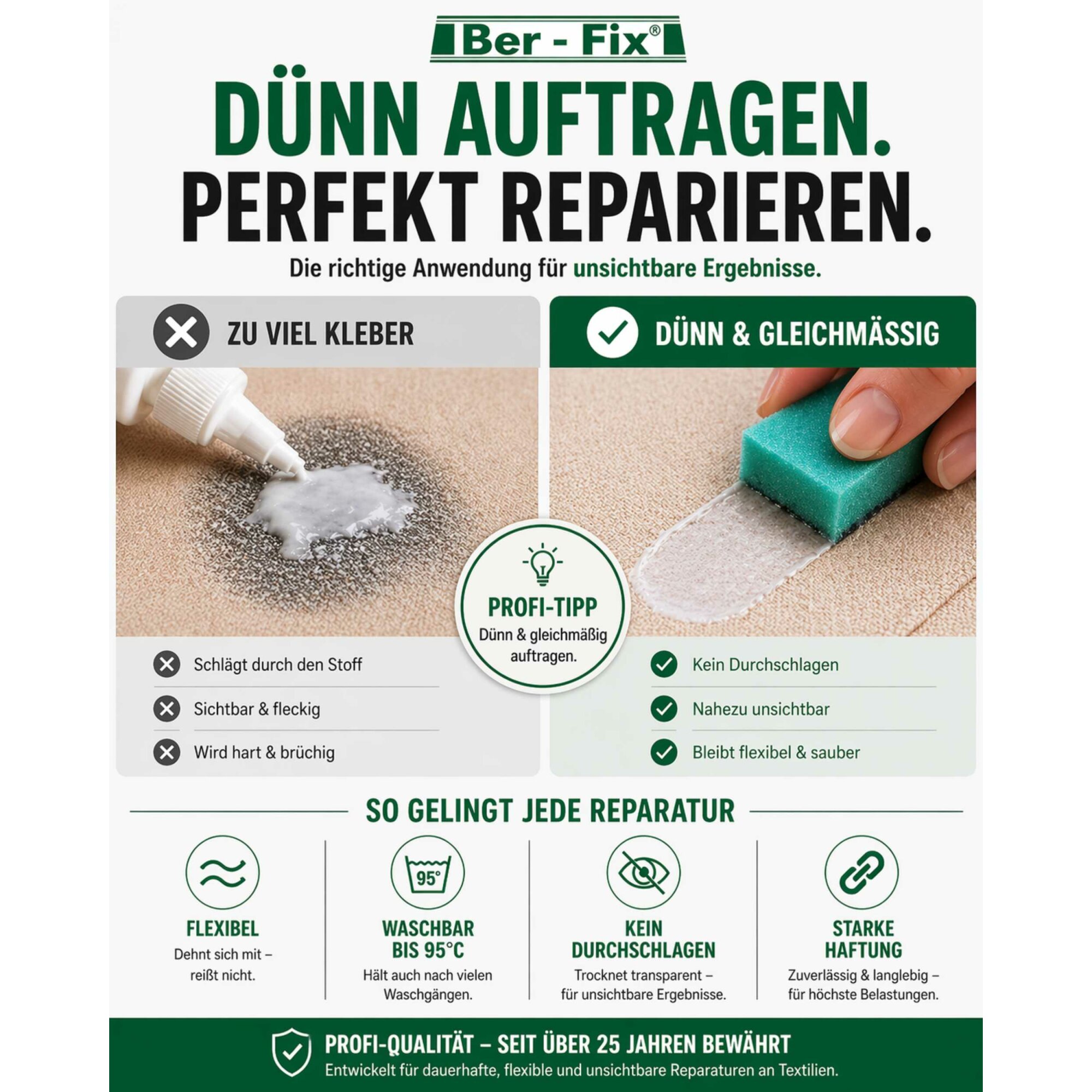 Ber-Fix® Textilkleber 40 g – für kleine Stoffreparaturen