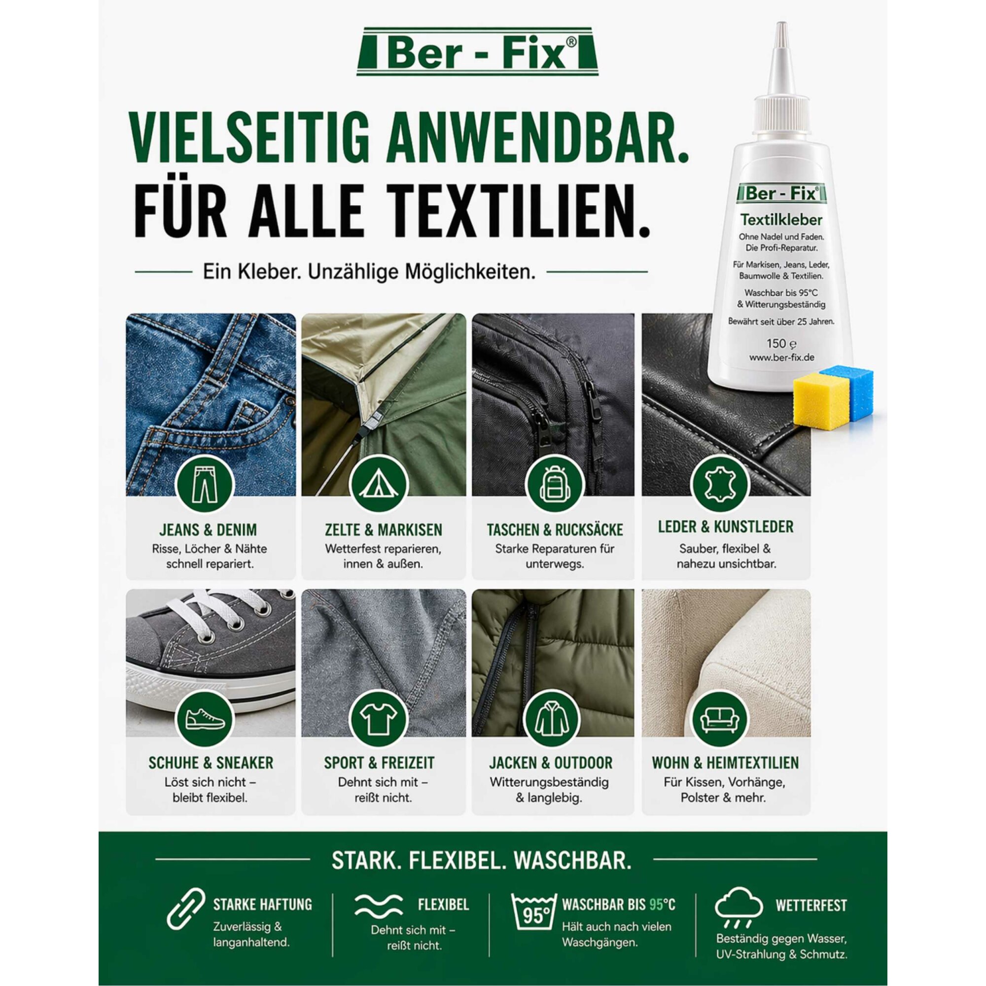 Ber-Fix® Textilkleber 40 g – für kleine Stoffreparaturen