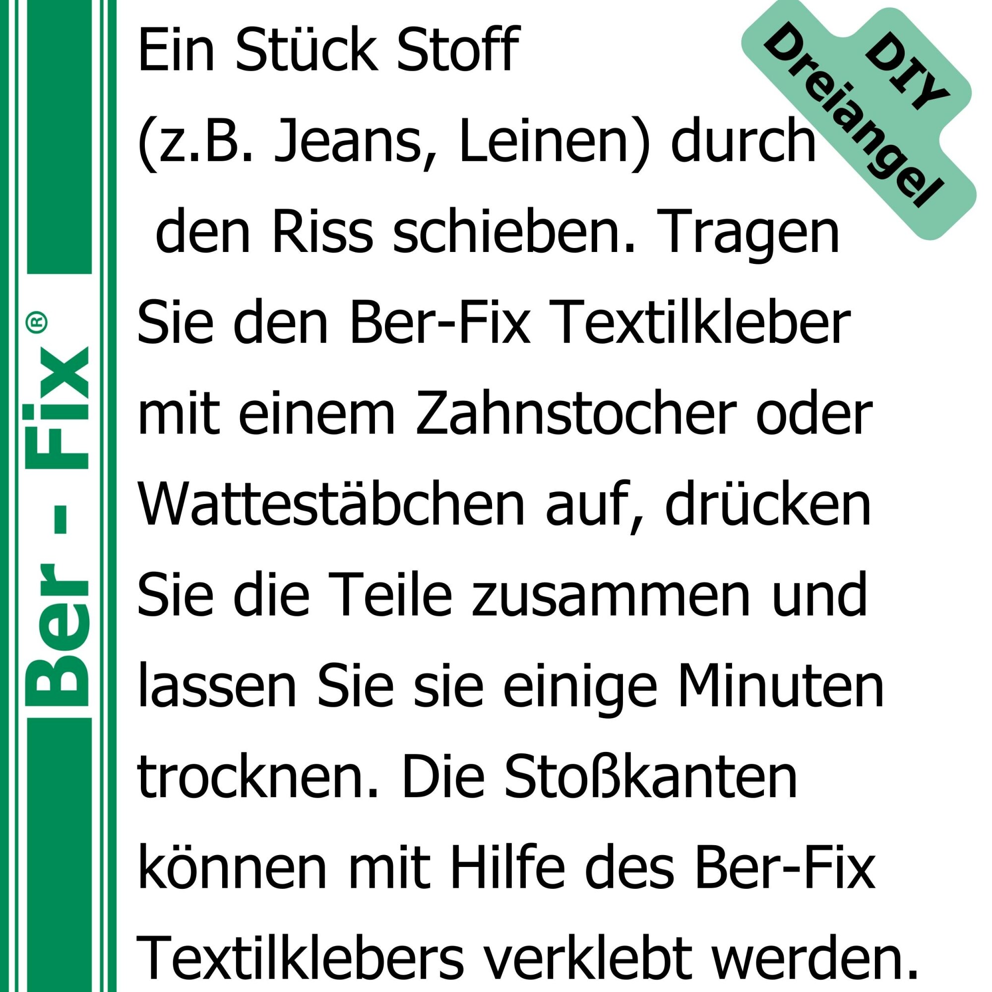 Ber-Fix® Textilkleber 500 g Werkstattset – mit Dosierflasche und 10 Schwämmchen