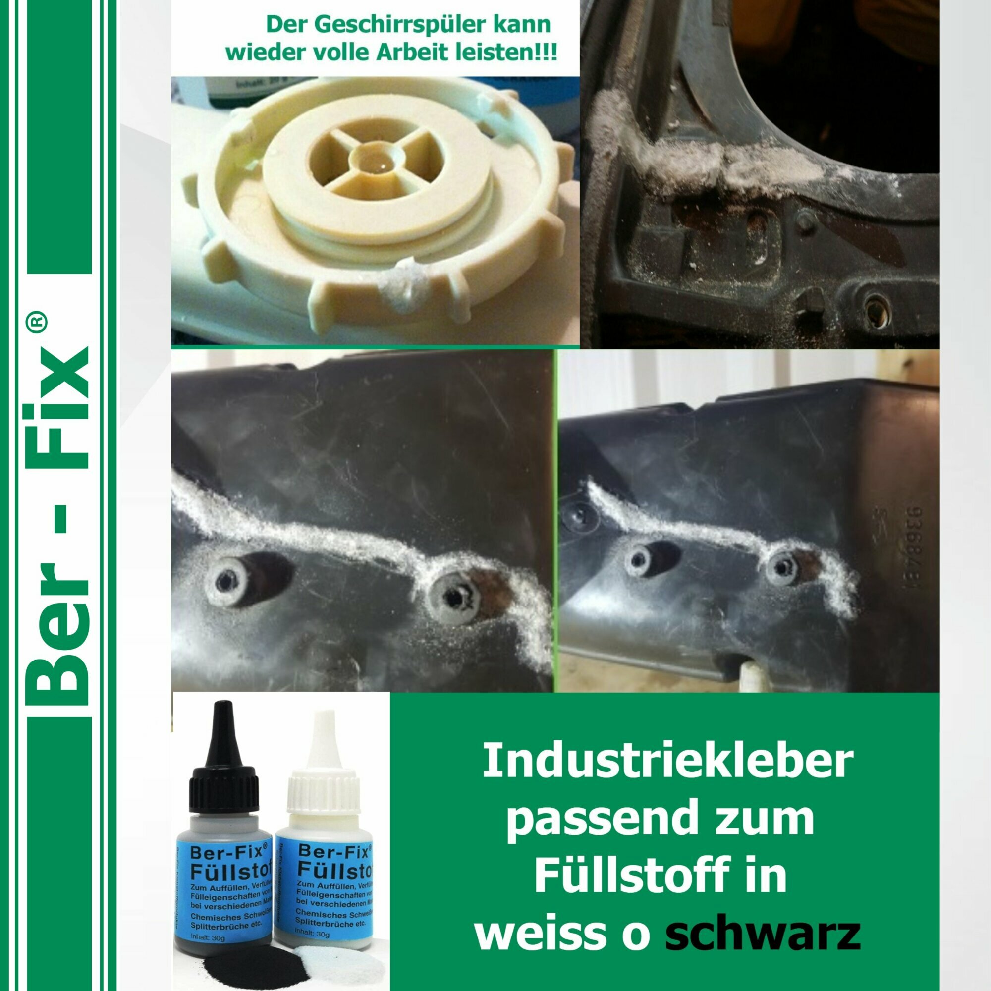 Ber-Fix® Füllstoff Weiß 30 g – für CA-Kleber bis 100 mPa·s