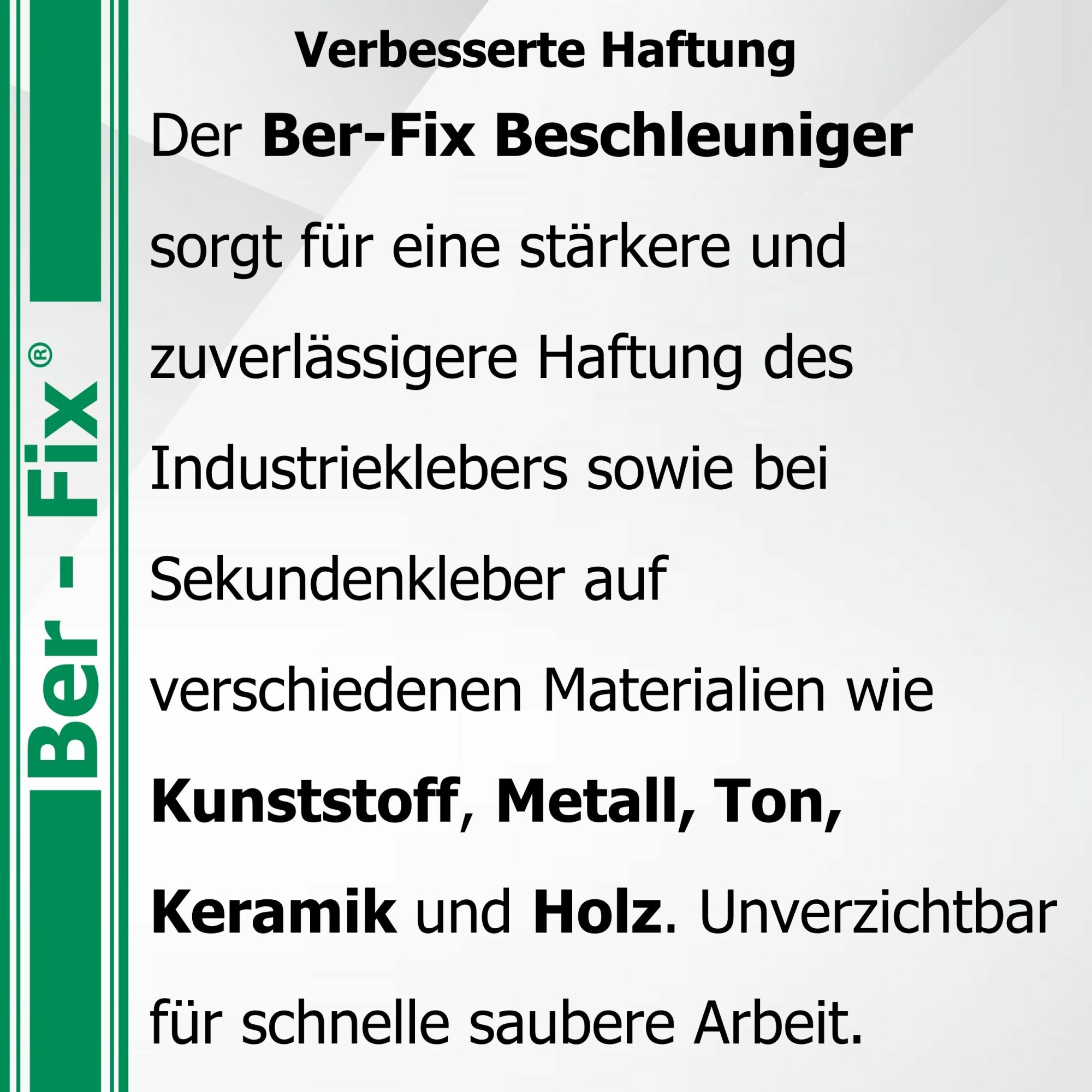Ber-Fix® Beschleuniger (Aktivator) – Aushärtebeschleuniger für Sekunden- & Industriekleber