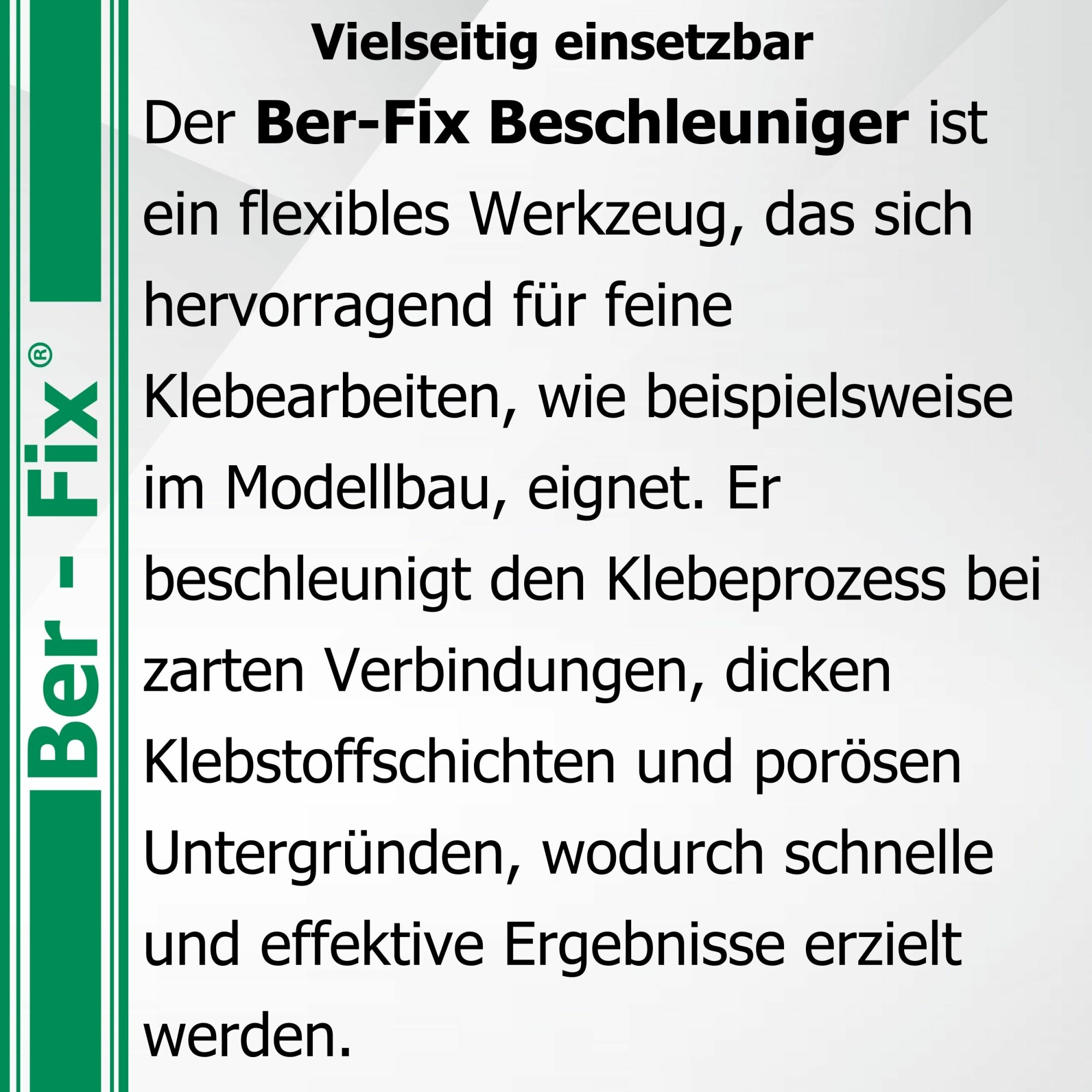 Ber-Fix® Beschleuniger (Aktivator) – Aushärtebeschleuniger für Sekunden- & Industriekleber