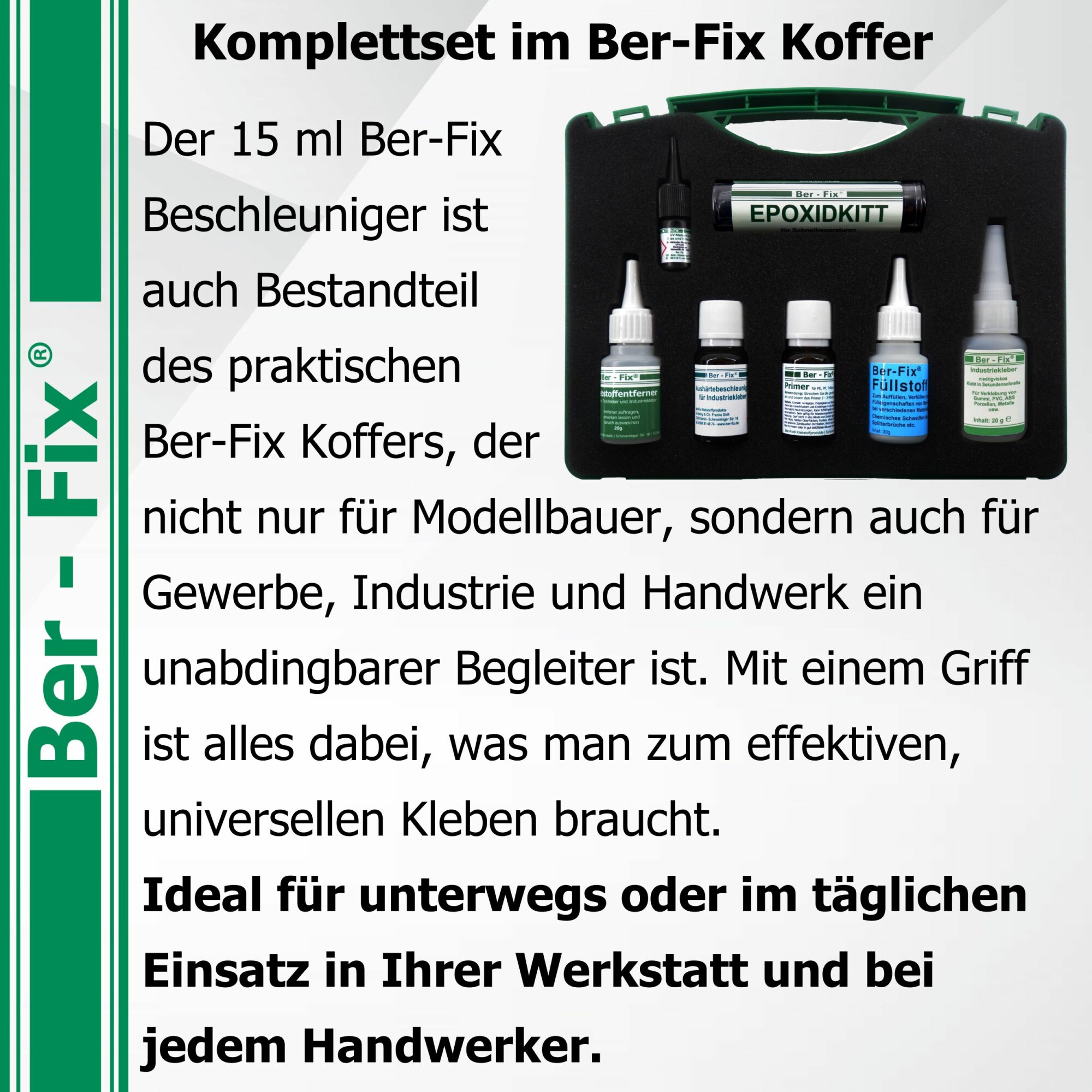 Ber-Fix® Beschleuniger (Aktivator) – Aushärtebeschleuniger für Sekunden- & Industriekleber