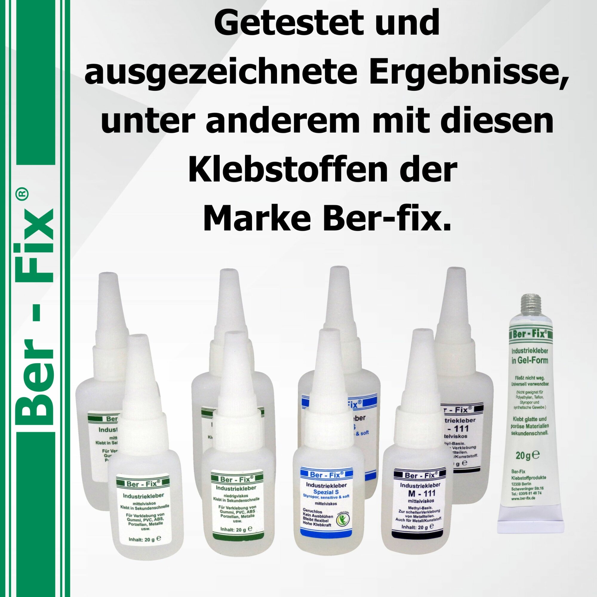 Ber-Fix® Beschleuniger (Aktivator) – Aushärtebeschleuniger für Sekunden- & Industriekleber