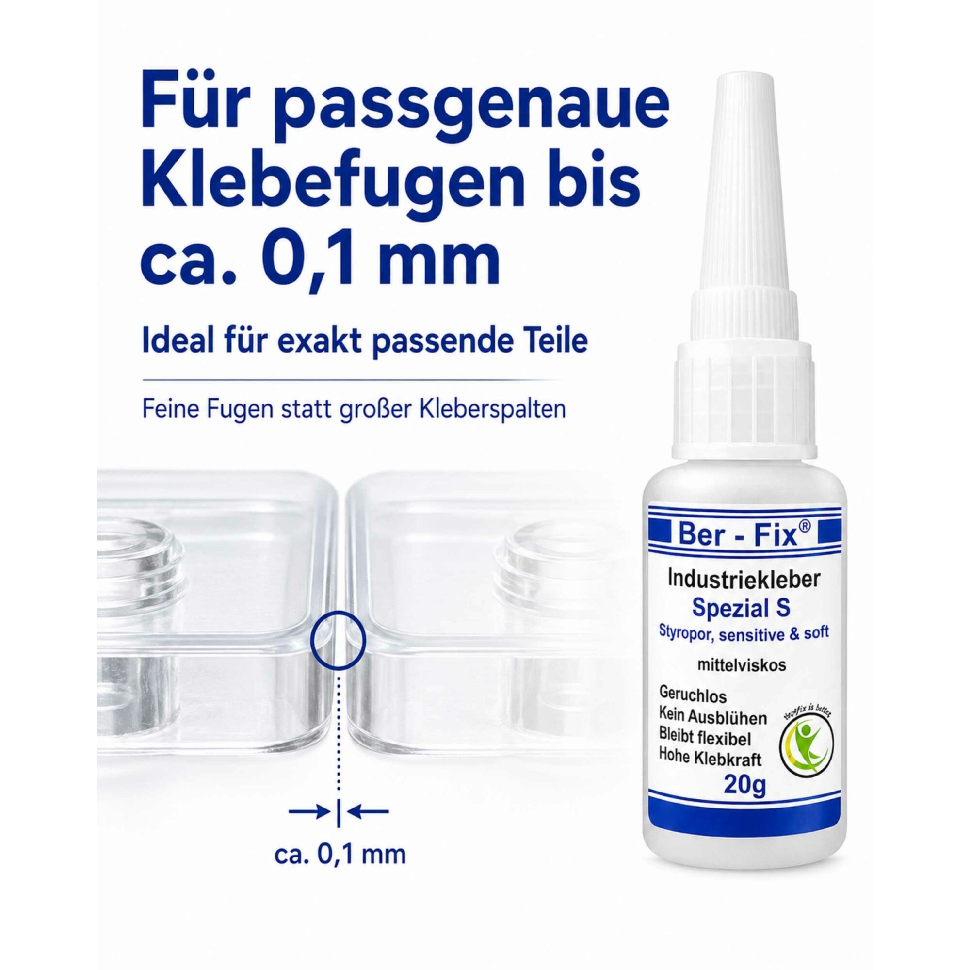 Ber-Fix® Spezial S - Schlagfester, Geruchloser, flexibler Industriekleber (10g-500g)