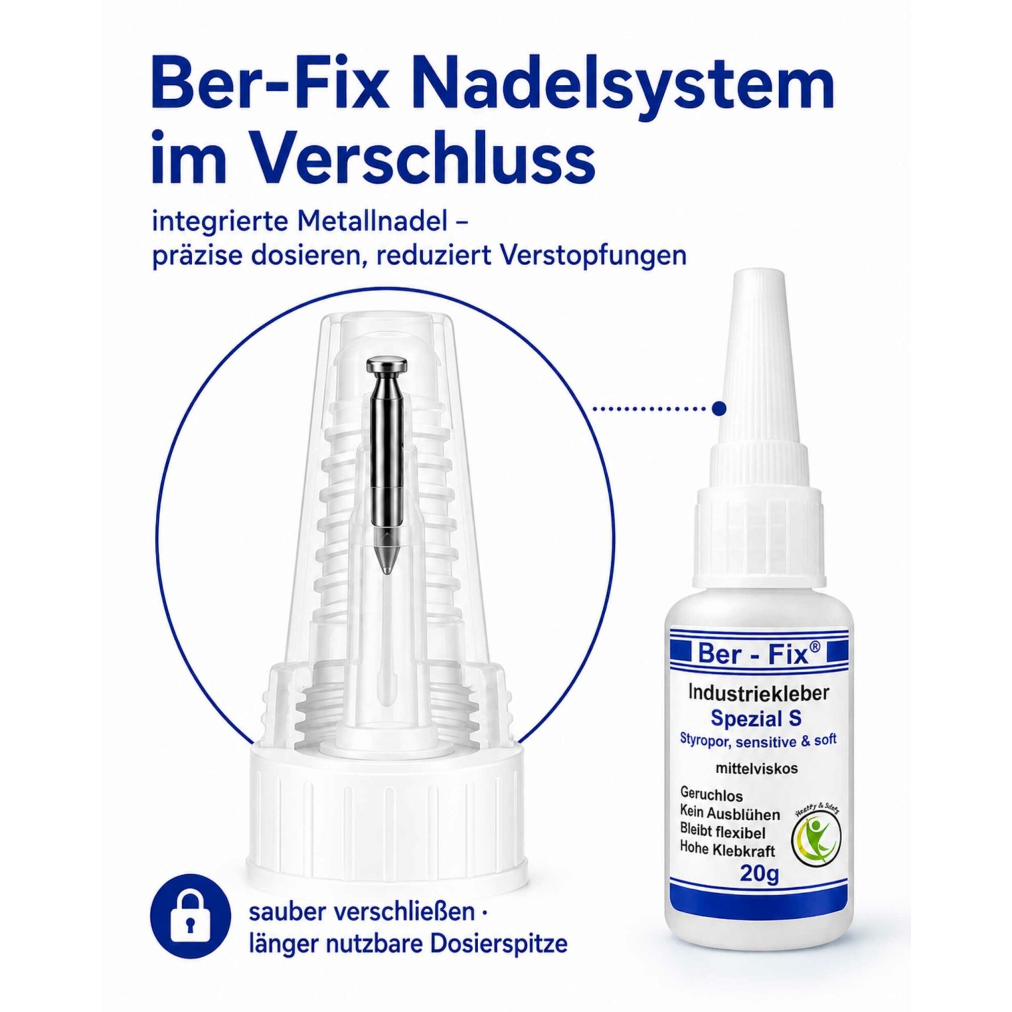 Ber-Fix® Spezial S - Schlagfester, Geruchloser, flexibler Industriekleber (10g-500g)