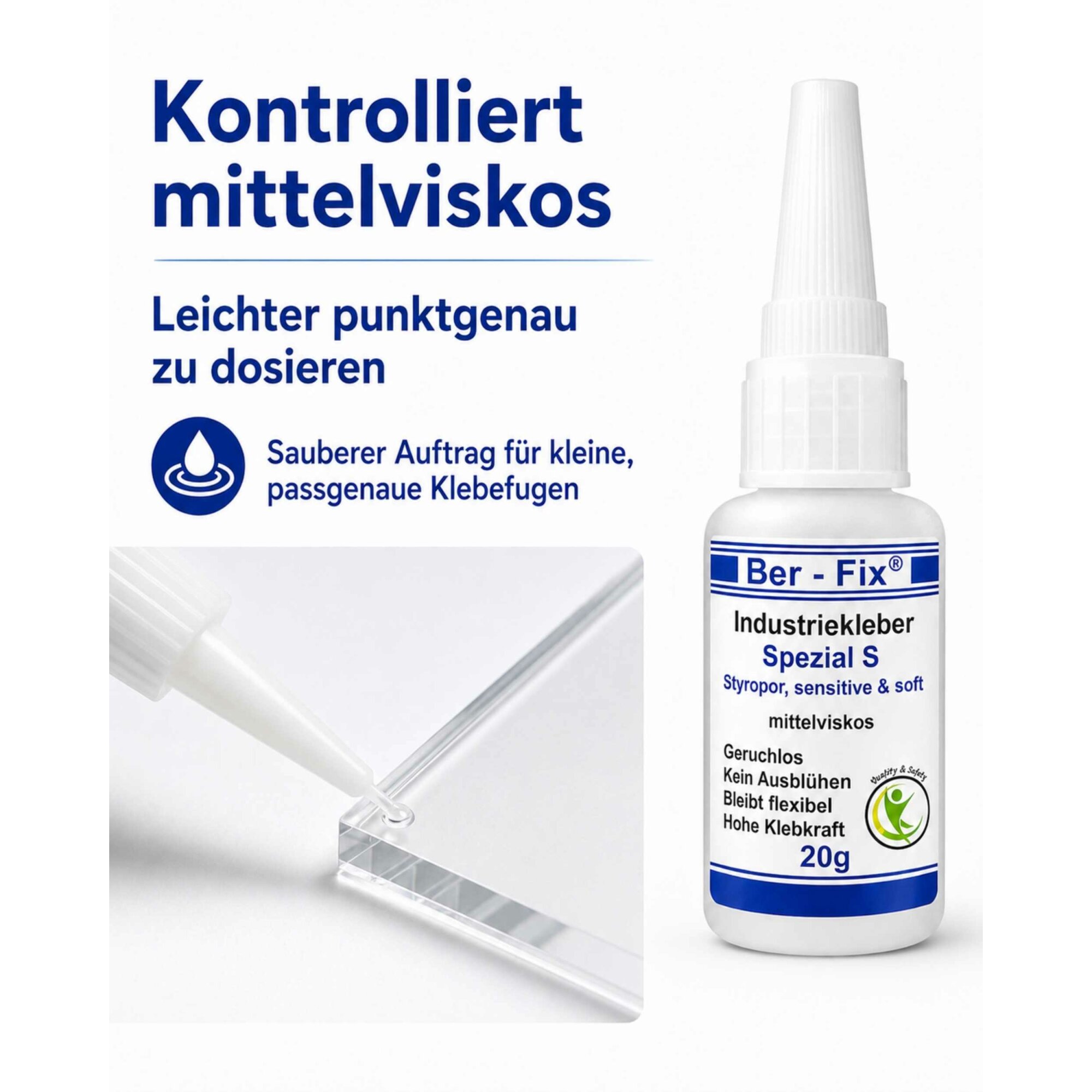 Ber-Fix® Spezial S - Schlagfester, Geruchloser, flexibler Industriekleber (10g-500g)