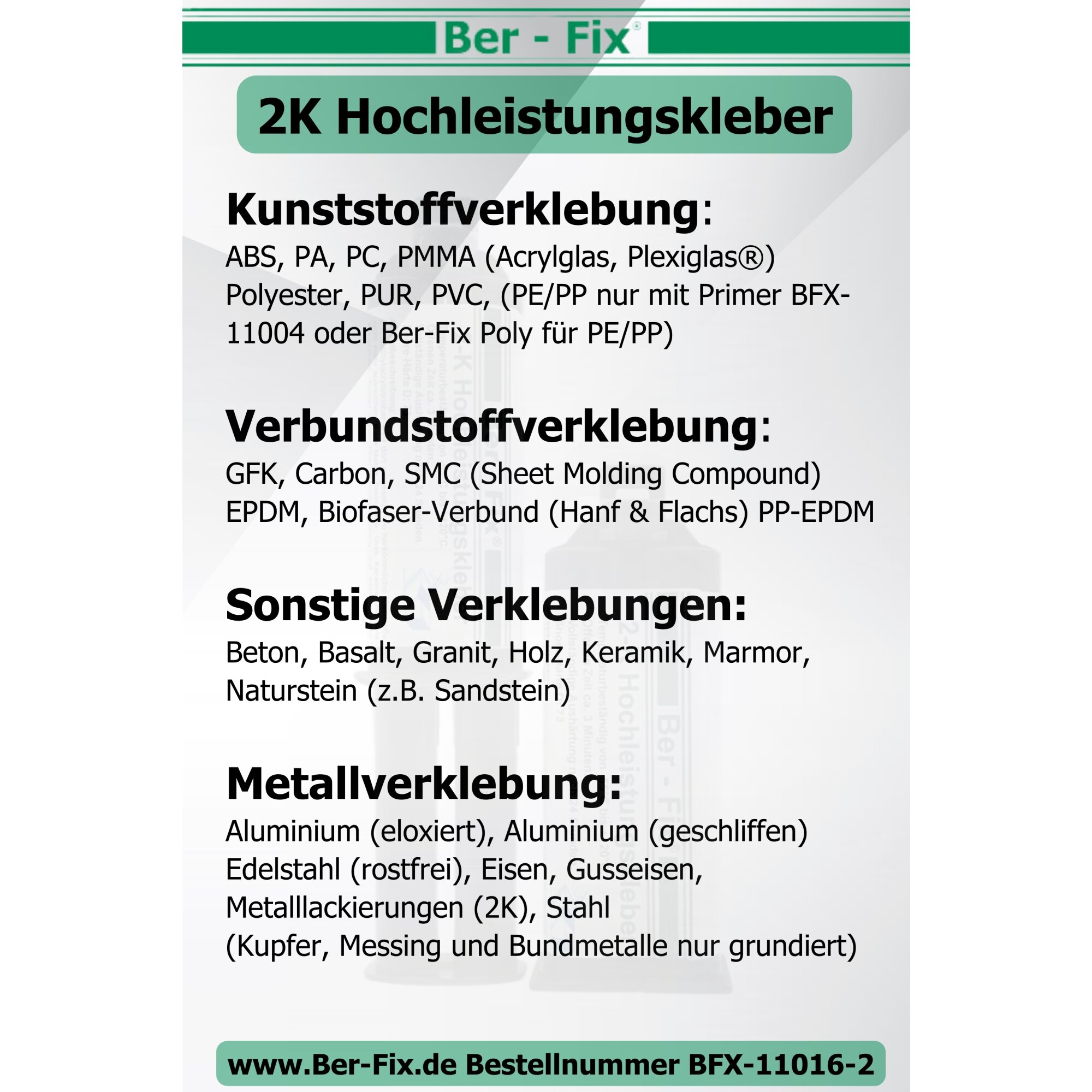 Ber-Fix® 2K-Hochleistungskleber 25g 3 Minuten