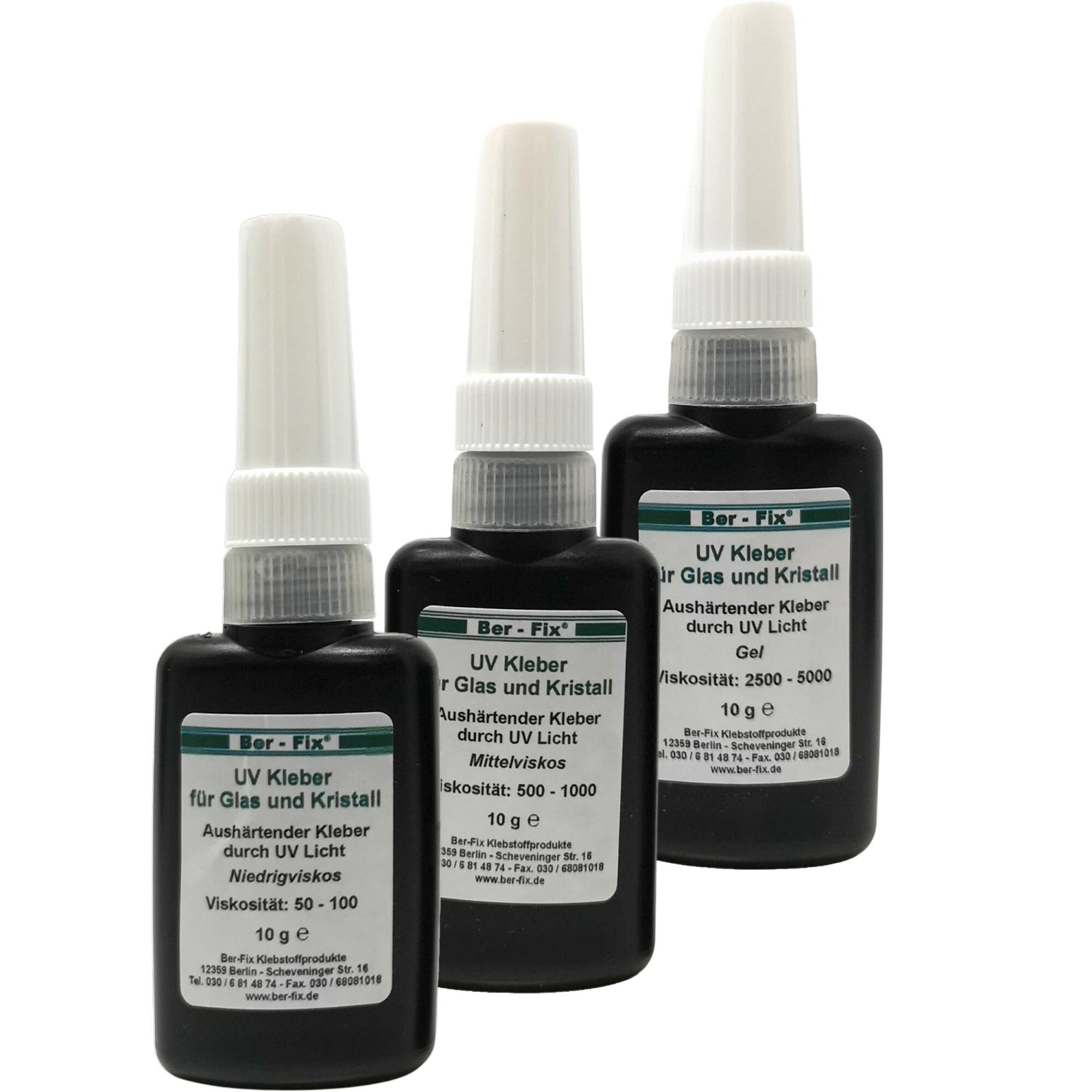 UV Kleber Set zum Kennenlernen - Testen Sie den Unterschied 3x 10g