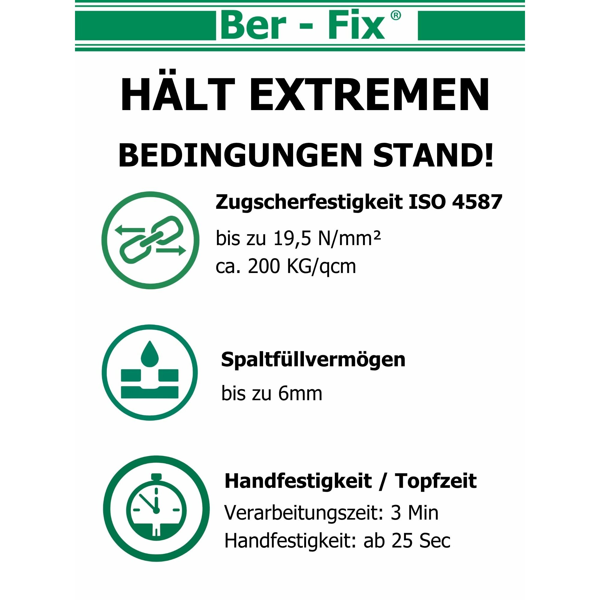 Ber-Fix® 2K-Gel Standard – 10g Industriekleber spaltfüllend bis 6mm