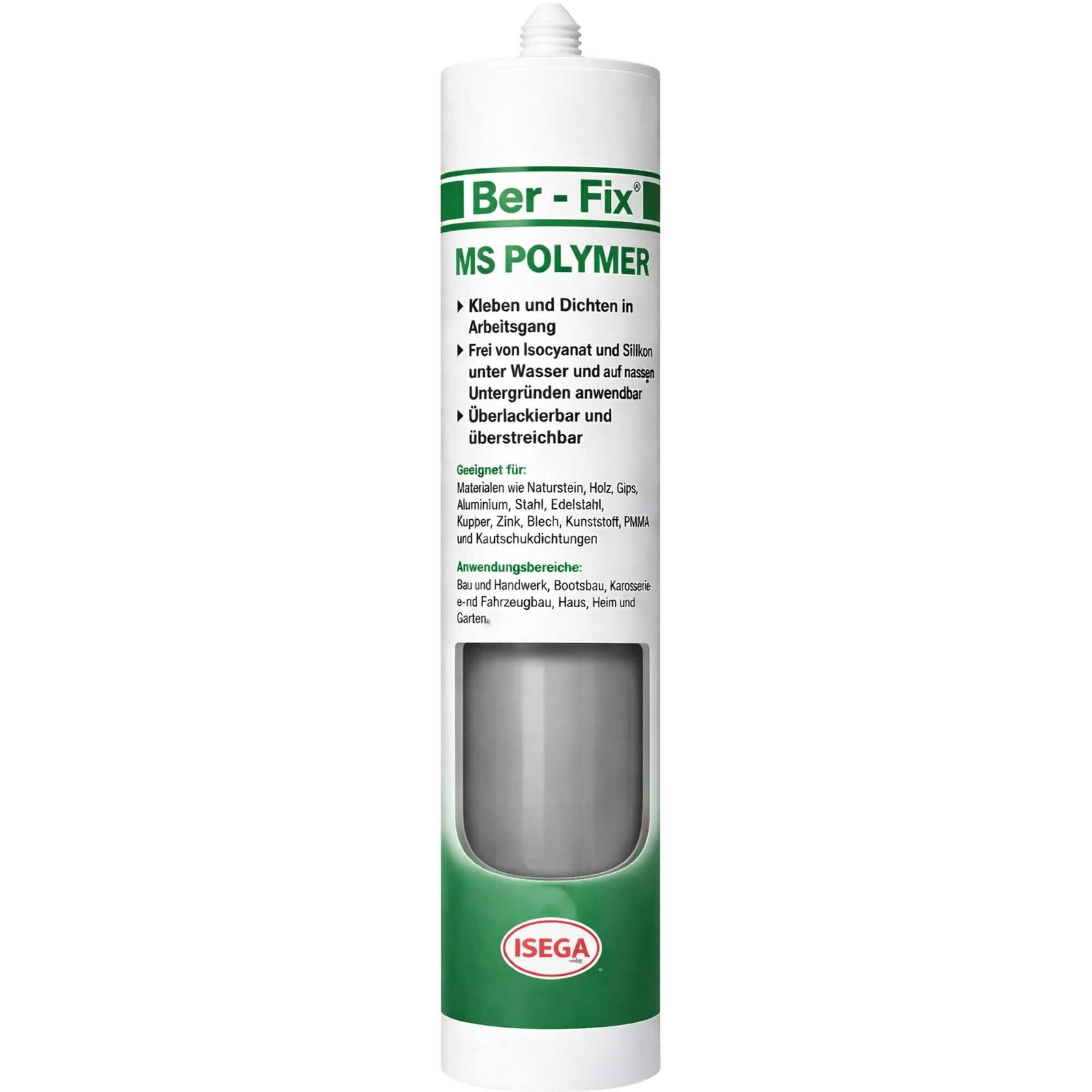 Ber-Fix® MS Polymer Grau – Beton- & Metall-Dichtstoff, Fassadenbau & Konstruktionskleber