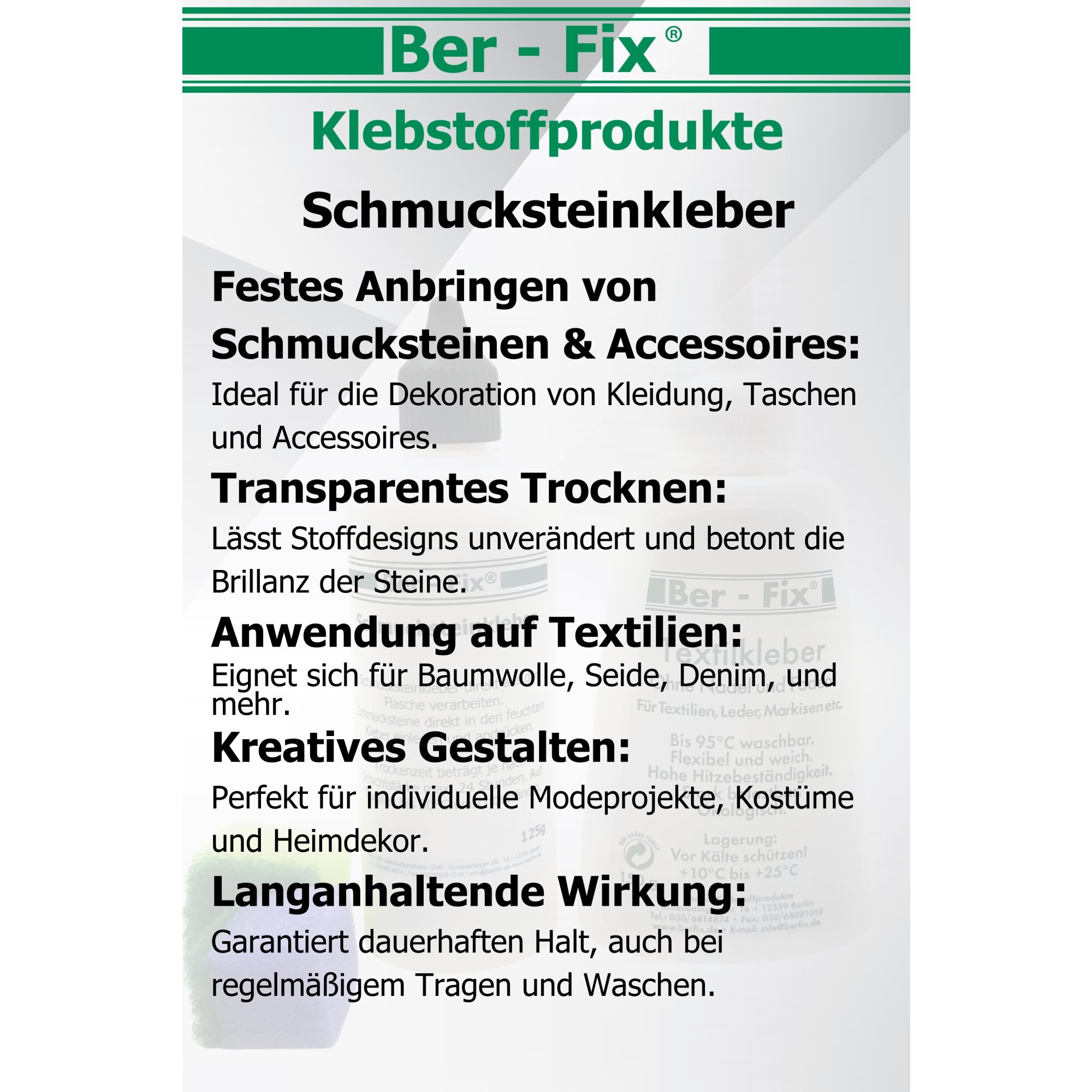 Ber-Fix® Schmucksteinkleber 125g