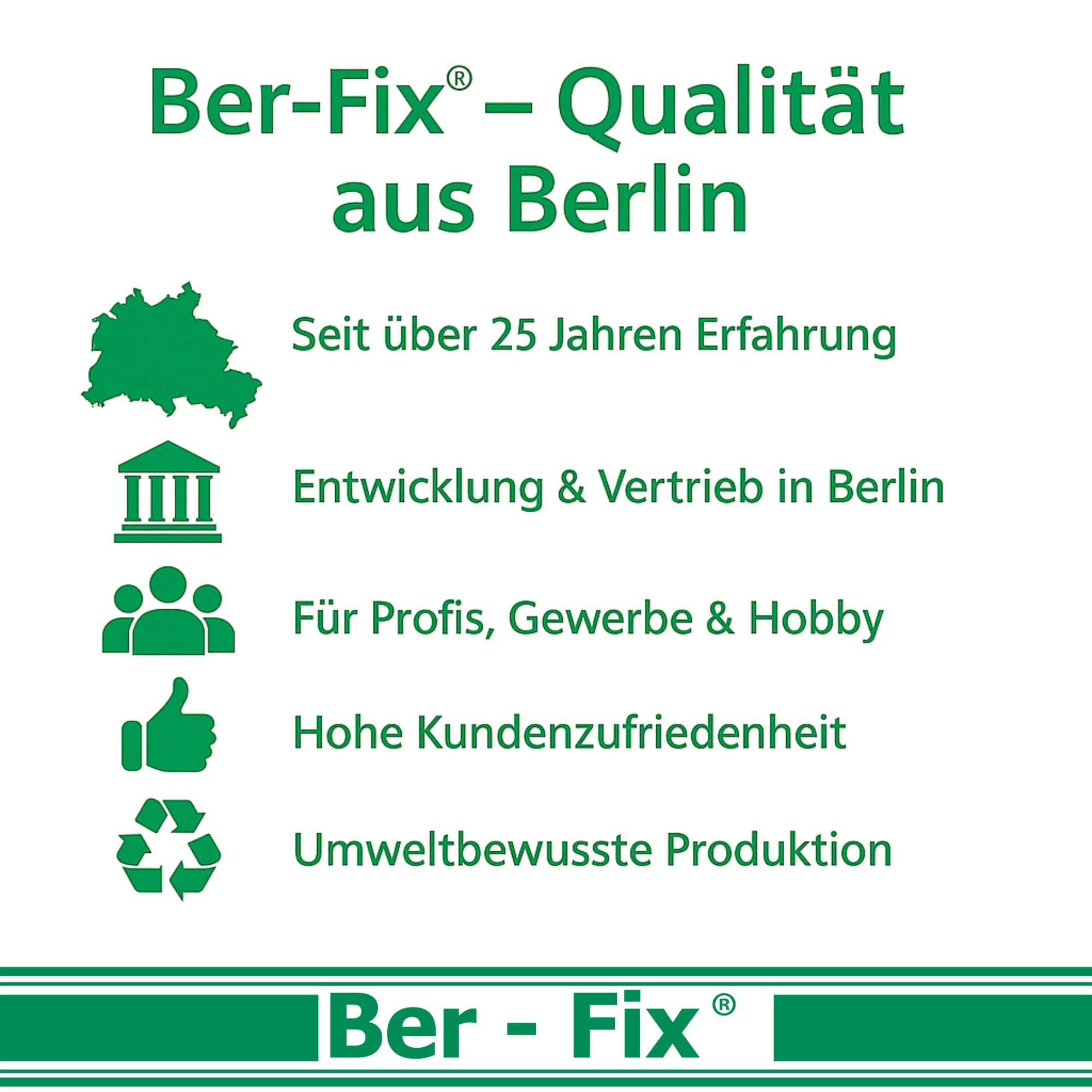 Ber-Fix® Rundflasche 15ml / 10g DIN18 Set inkl. Tropfdüse & Verschluss
