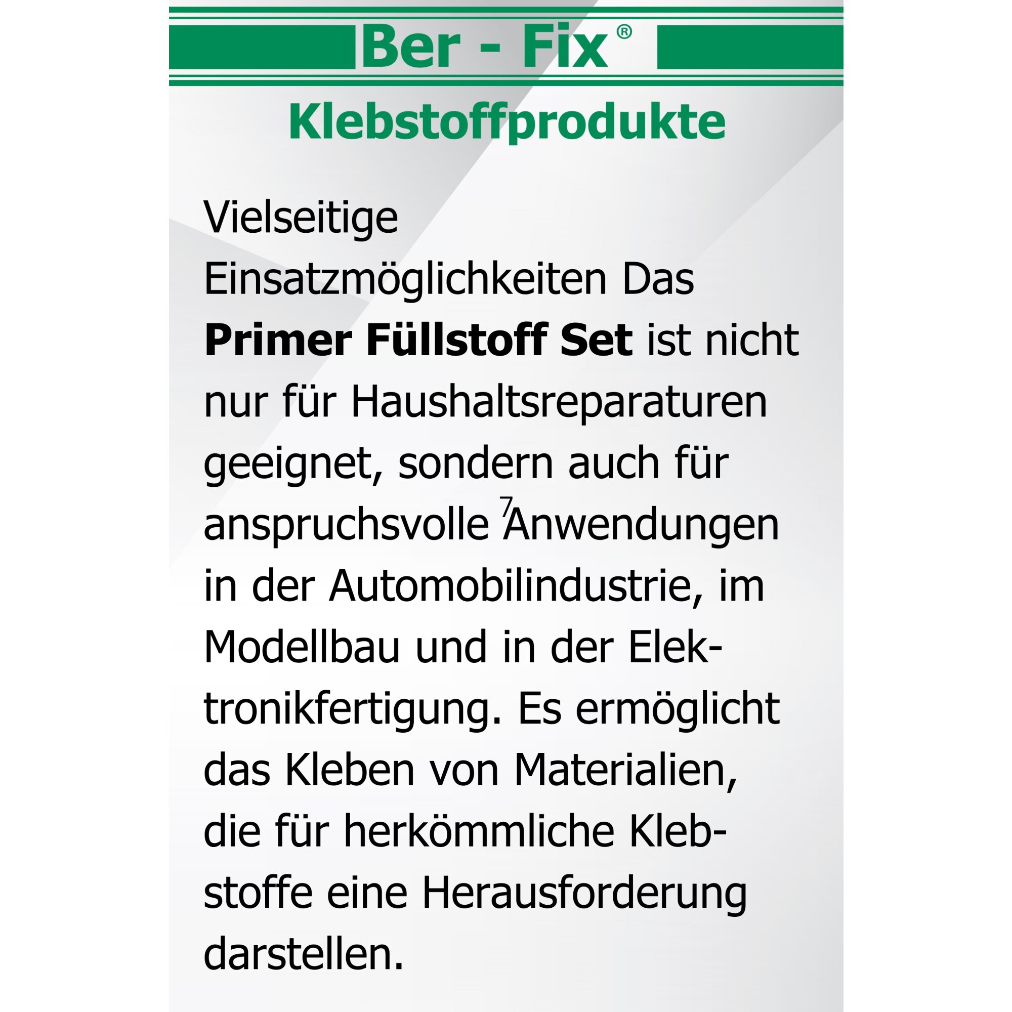 Ber-Fix® Primer-Füllstoff-Set Profi