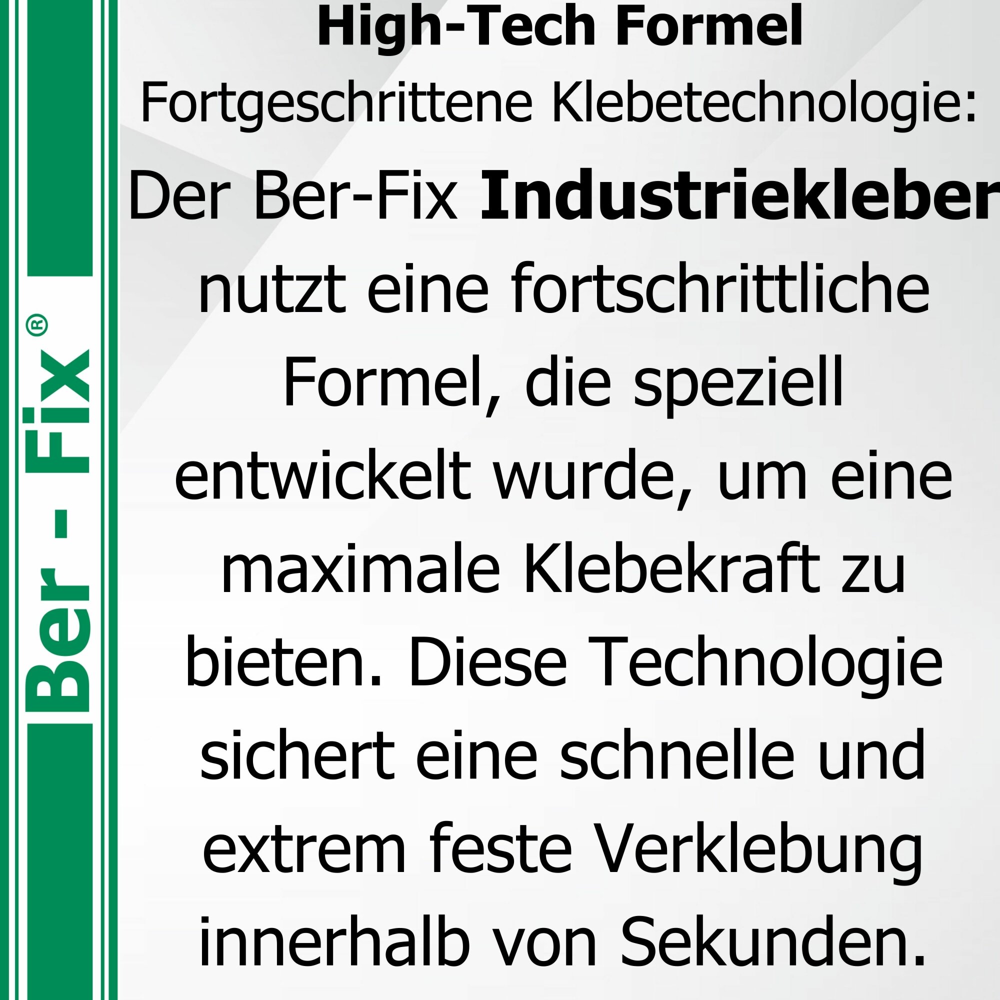Ber-Fix® Füllstoff-Set Weiß Standard – 20 g Industriekleber + 30 g Granulat Weiß + 20 ml Reiniger