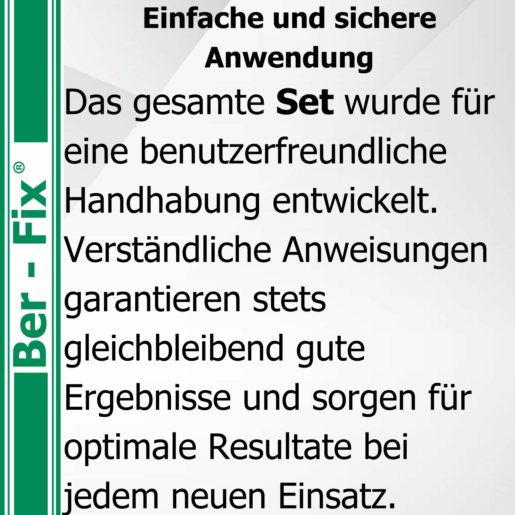 Ber-Fix® Füllstoff-Set Weiß XL – 50 g Industriekleber + 60 g Granulat Weiß + 20 ml Reiniger
