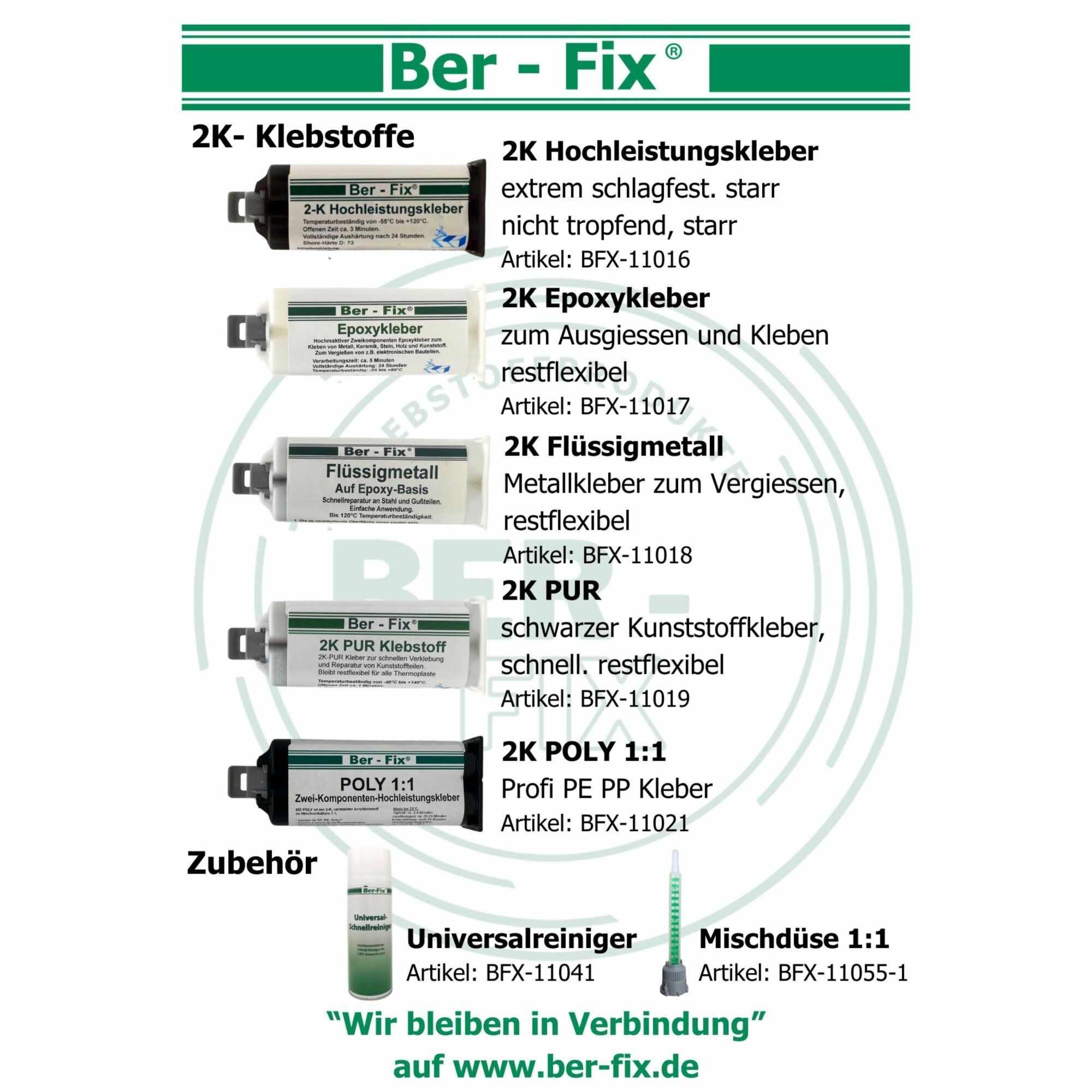 3x Ber-Fix® Pistole 1:1 Kunststoff Basis Paket grau