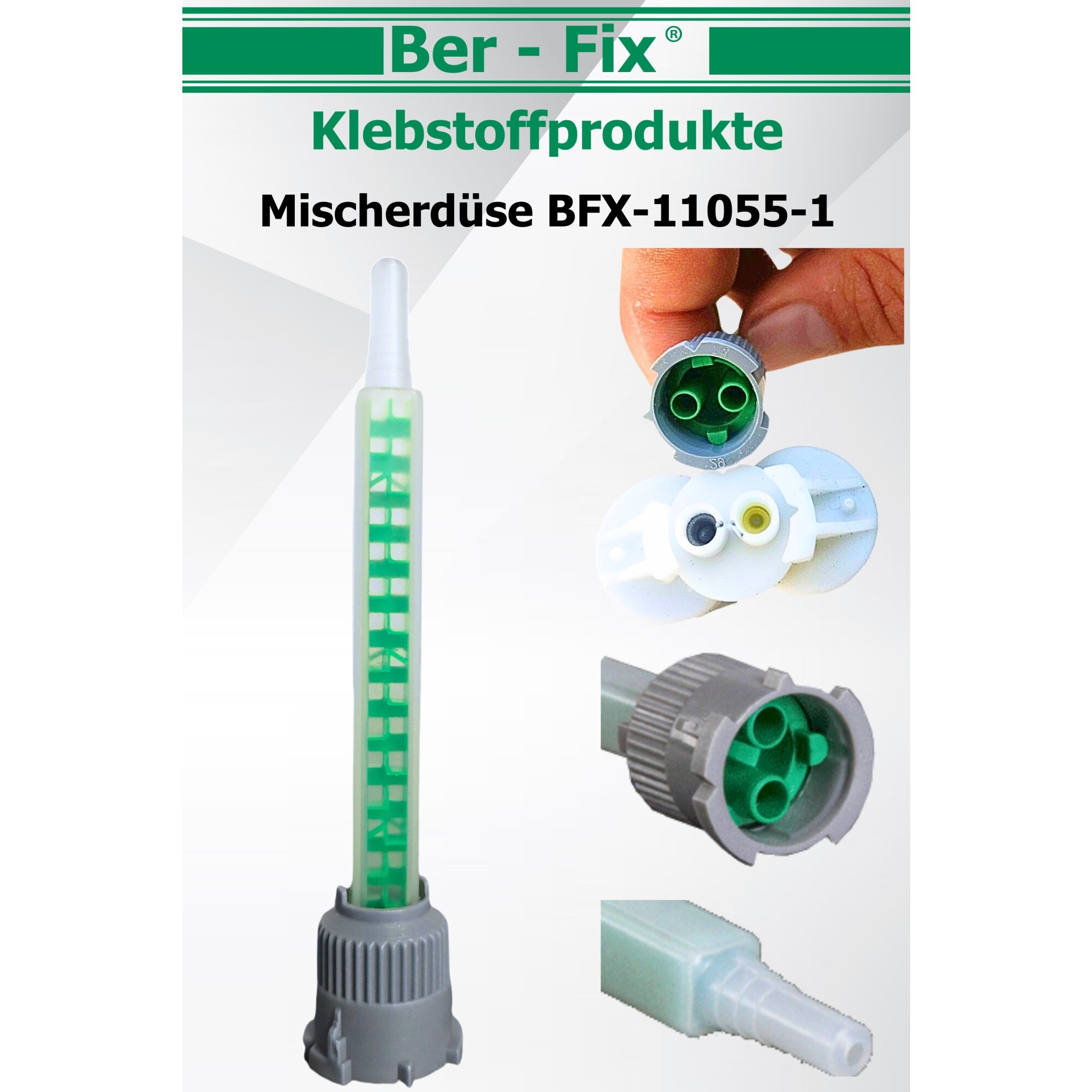 Ber-Fix® Mischdüsen 1:1 grau 1000er Spar Pack